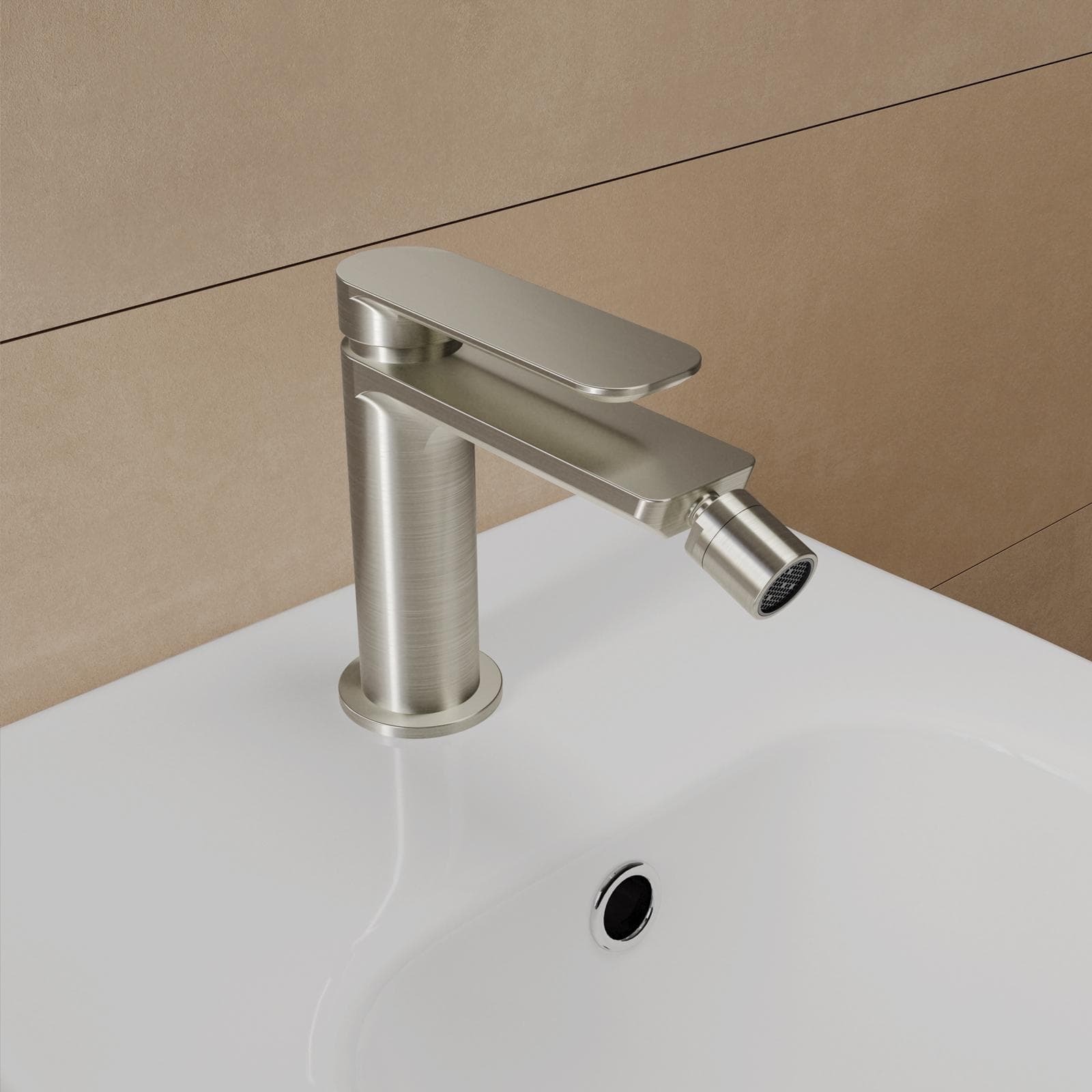 Set miscelatore lavabo e bidet spazzolato – Fusion