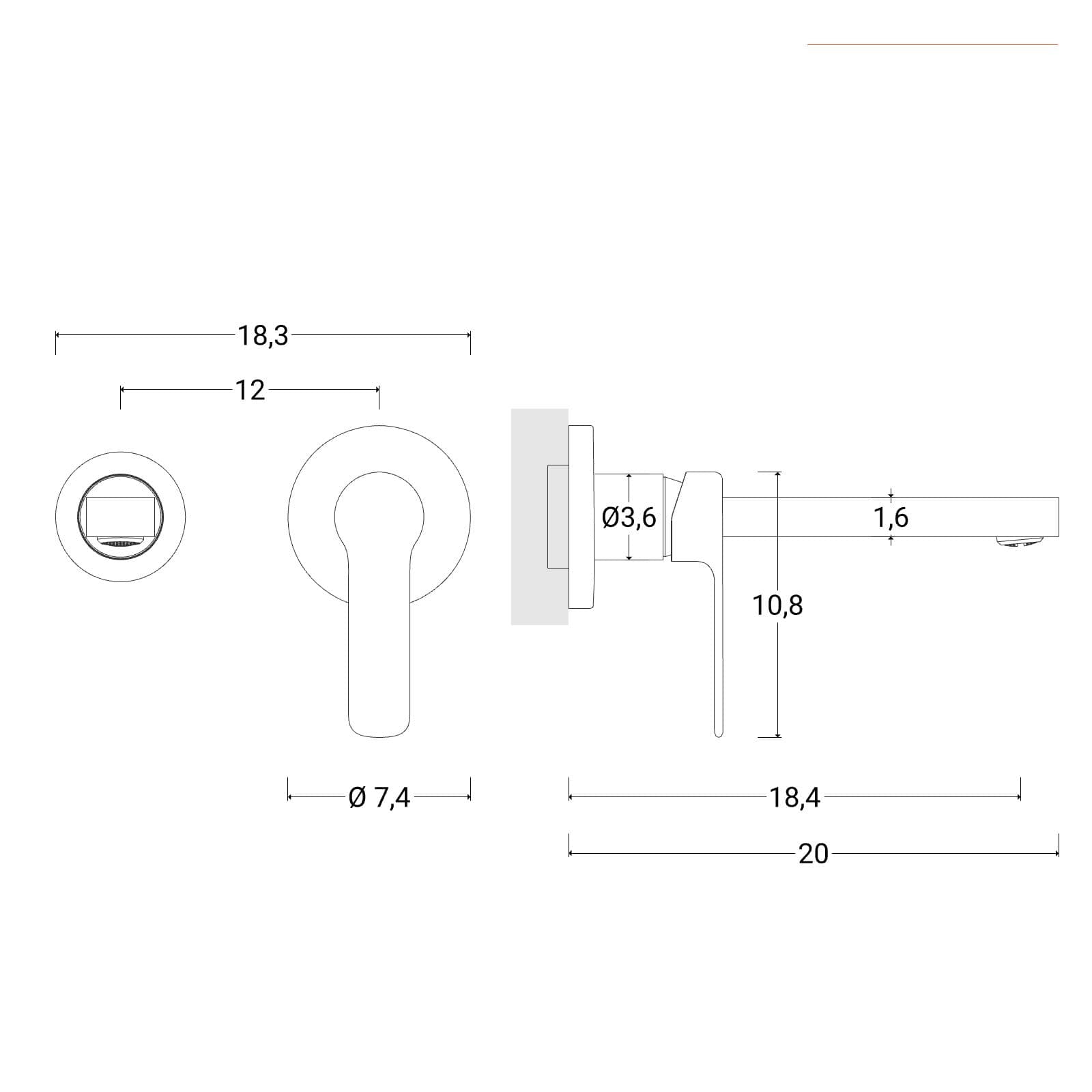 Set miscelatore lavabo a muro e bidet con incasso doccia nero – Tila