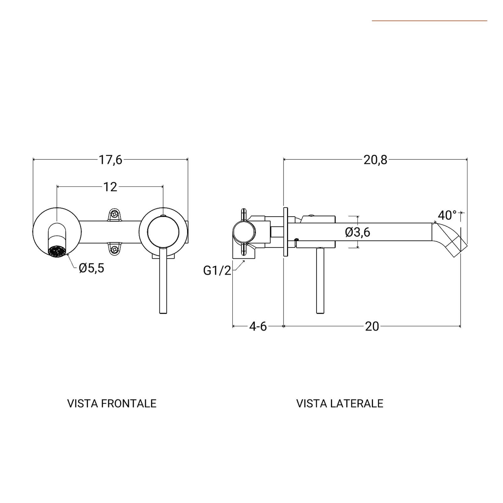 Set miscelatore lavabo a muro e bidet cromo – Oasis
