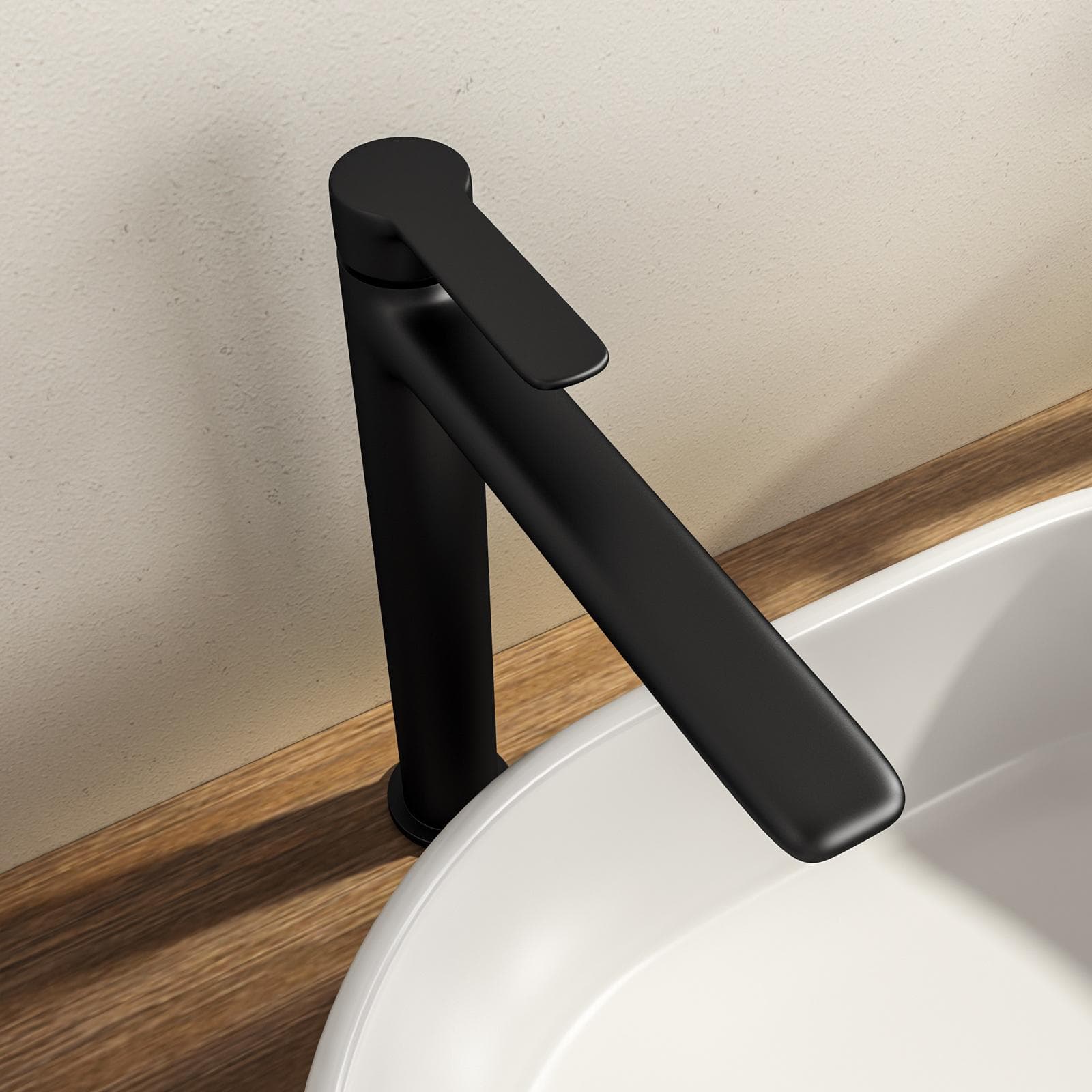 Set miscelatore lavabo alto e bidet nero – Tila