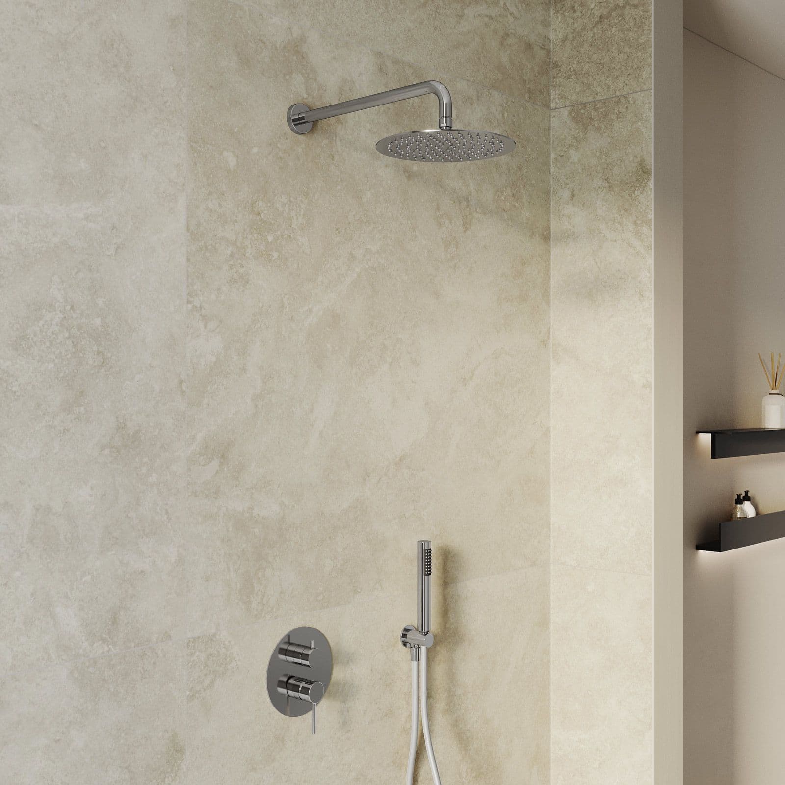Set miscelatore lavabo e bidet con incasso doccia cromo – Oasis
