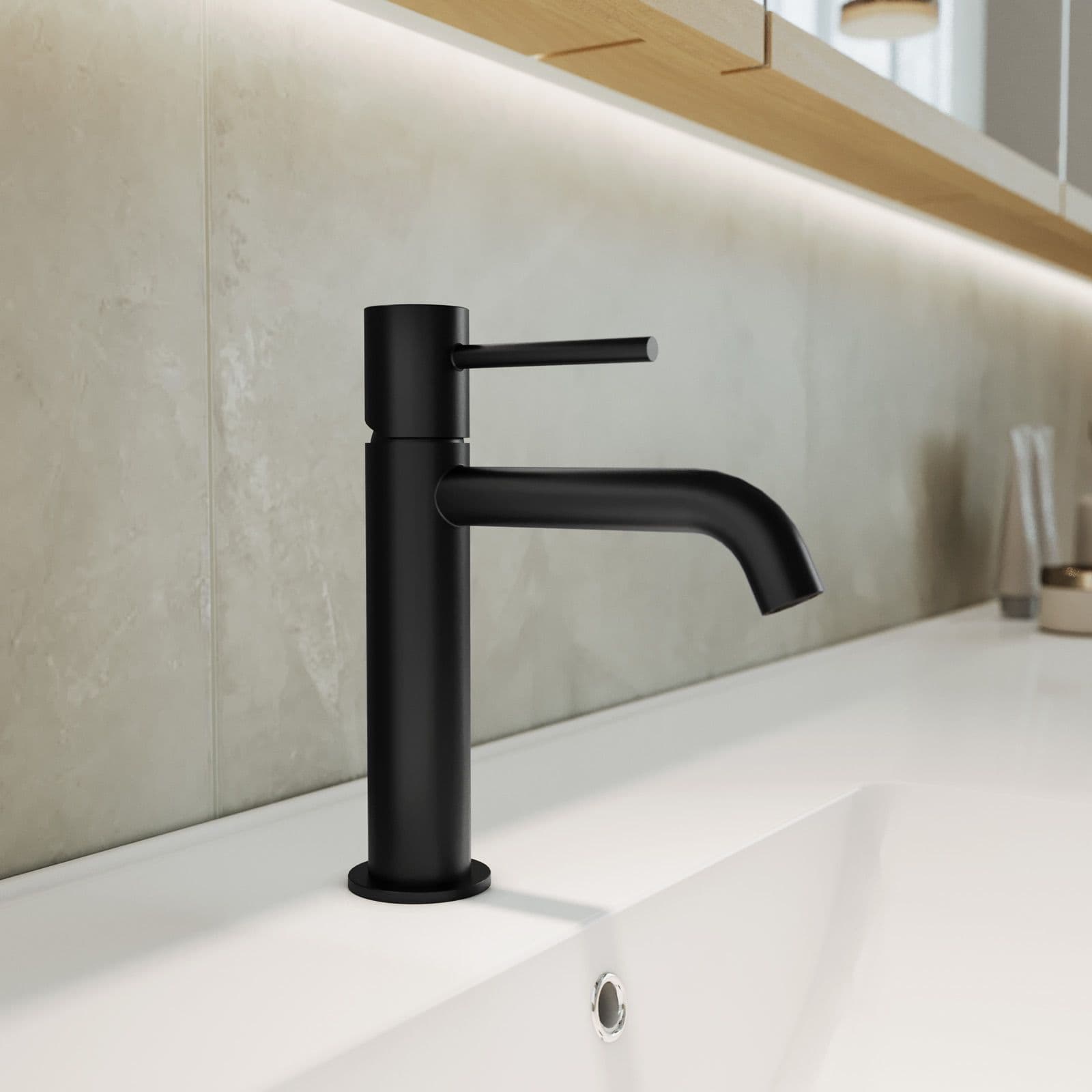 Set miscelatore lavabo e bidet con incasso doccia nero opaco – Oasis