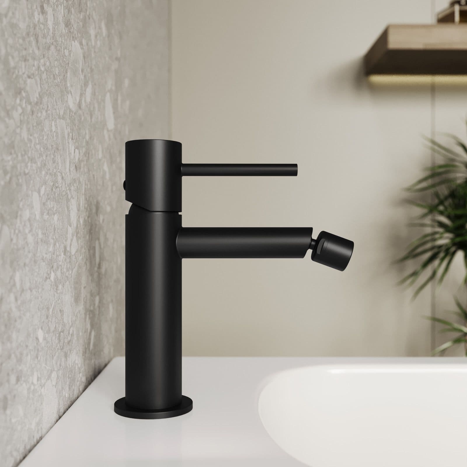 Set miscelatore lavabo e bidet con incasso doccia nero opaco – Oasis