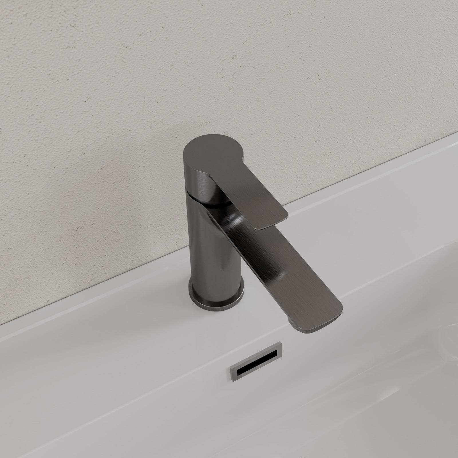 Set miscelatore lavabo e bidet nero spazzolato – Key