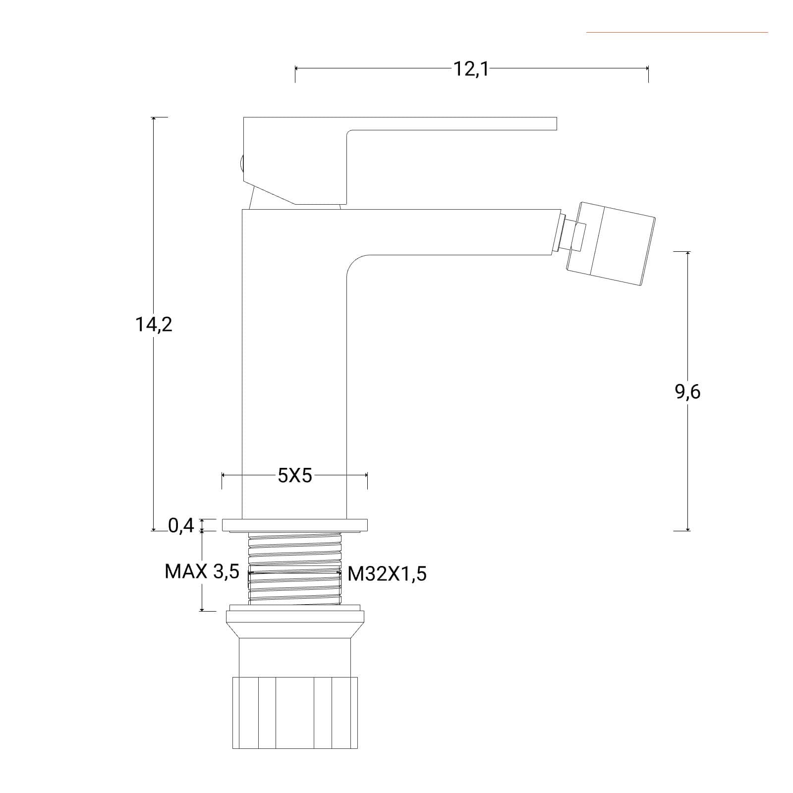 Set miscelatore lavabo e bidet nero spazzolato – Tiamat