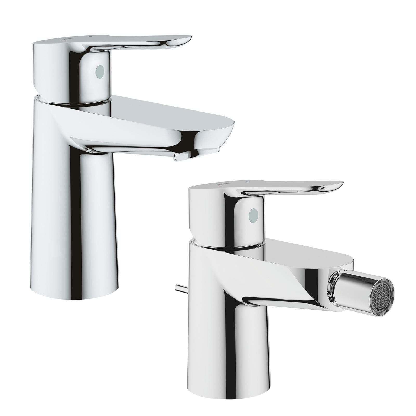 Set miscelatori GROHE Bauedge lavabo tg.S + bidet in ottone a risparmio idrico