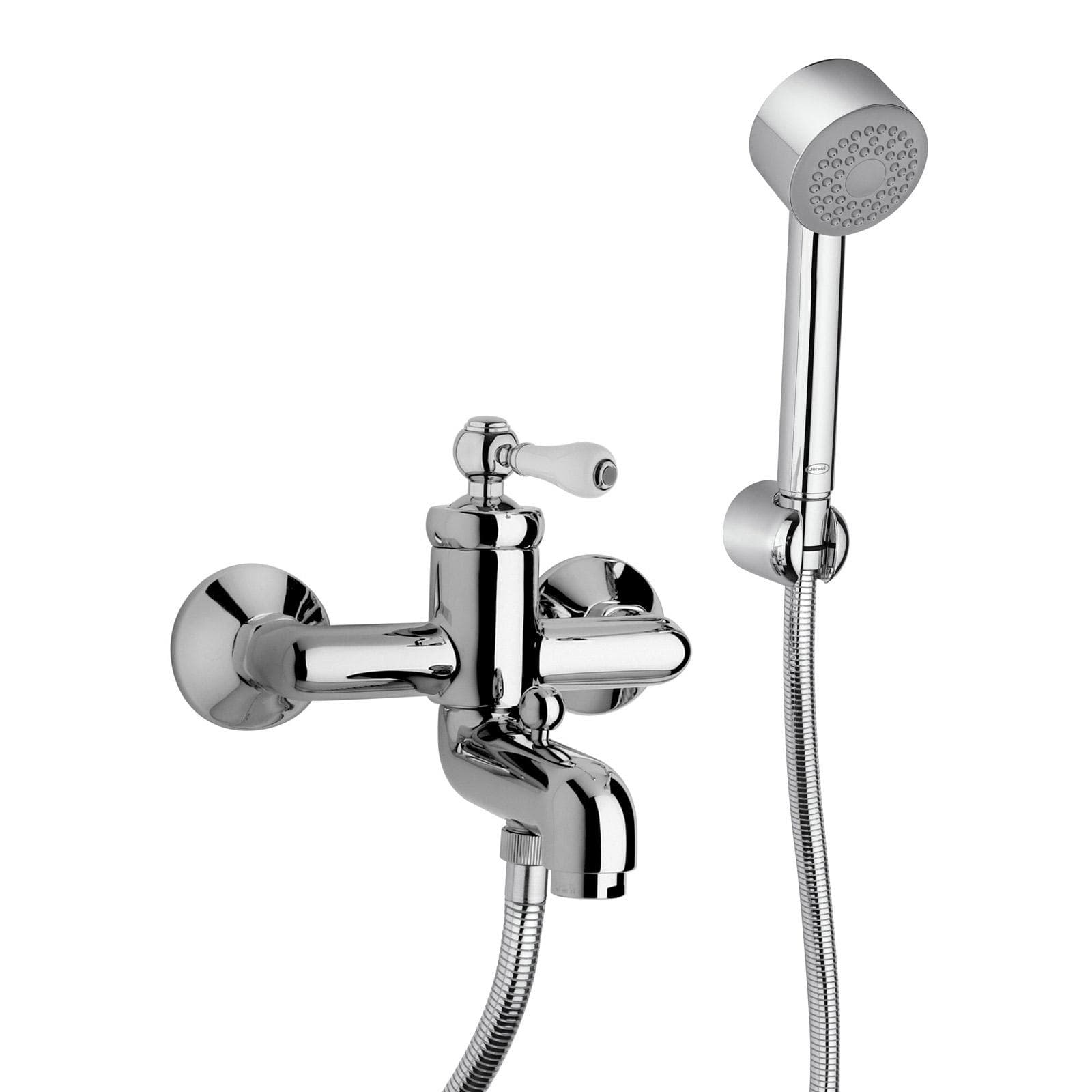 Set miscelatori lavabo bidet e vasca Jacuzzi - Rubinetteria BRERA cromo e bianco