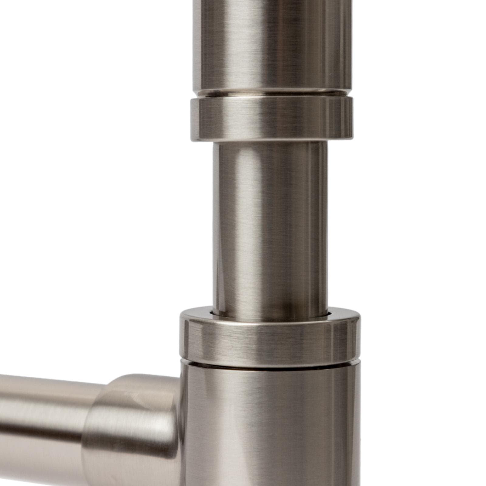 Set piletta click-clack universale e sifone di scarico tondo per lavabo spazzolato