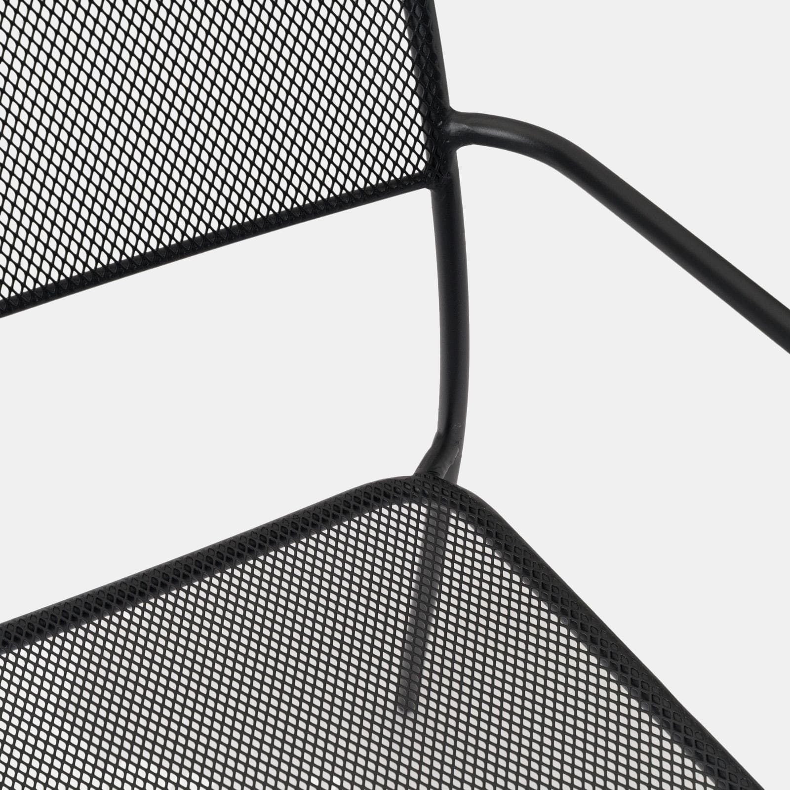 Set pranzo con tavolo 150x80 cm e 4 sedie con braccioli in acciaio nero - Faber