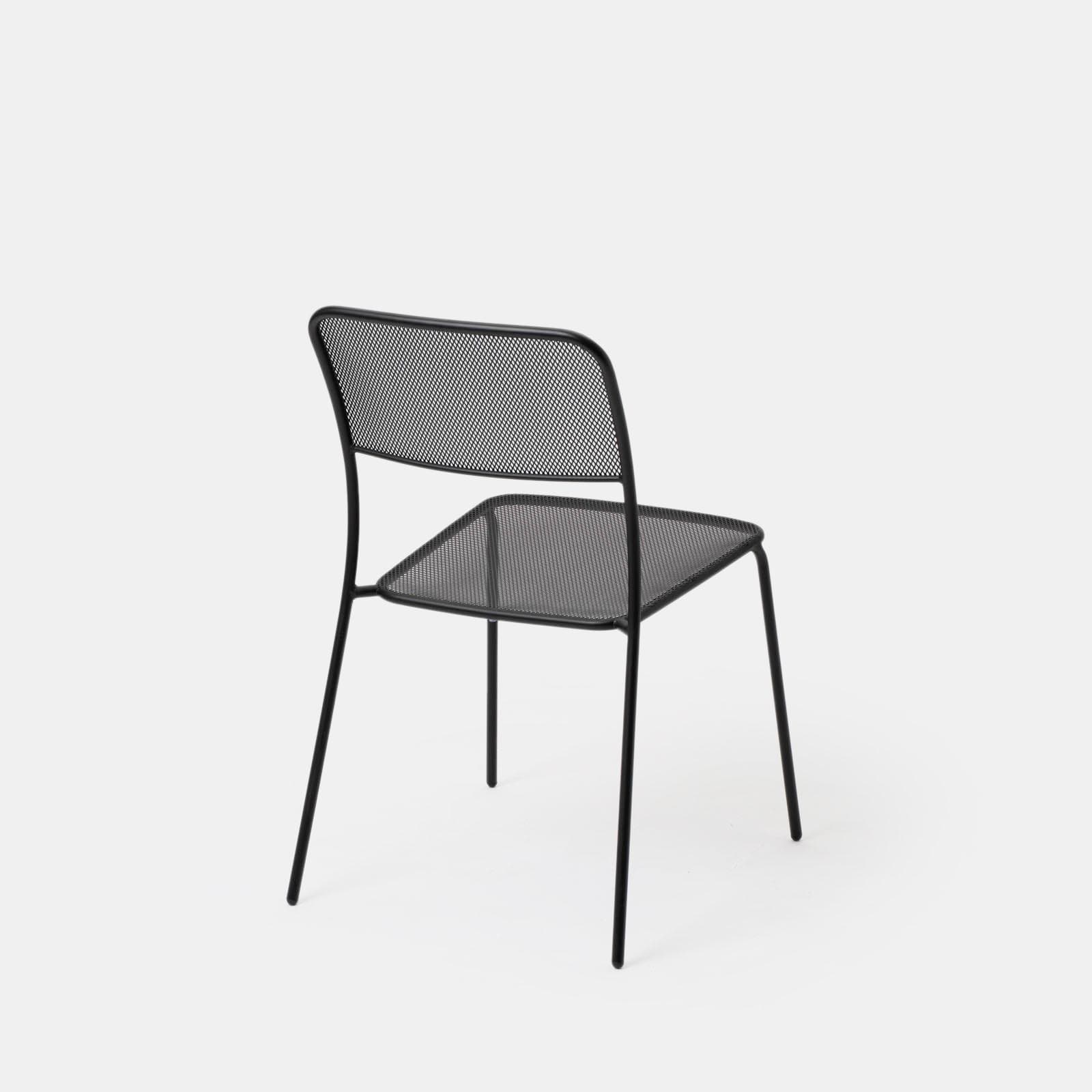 Set pranzo con tavolo 150x80 cm e 4 sedie in acciaio nero - Faber