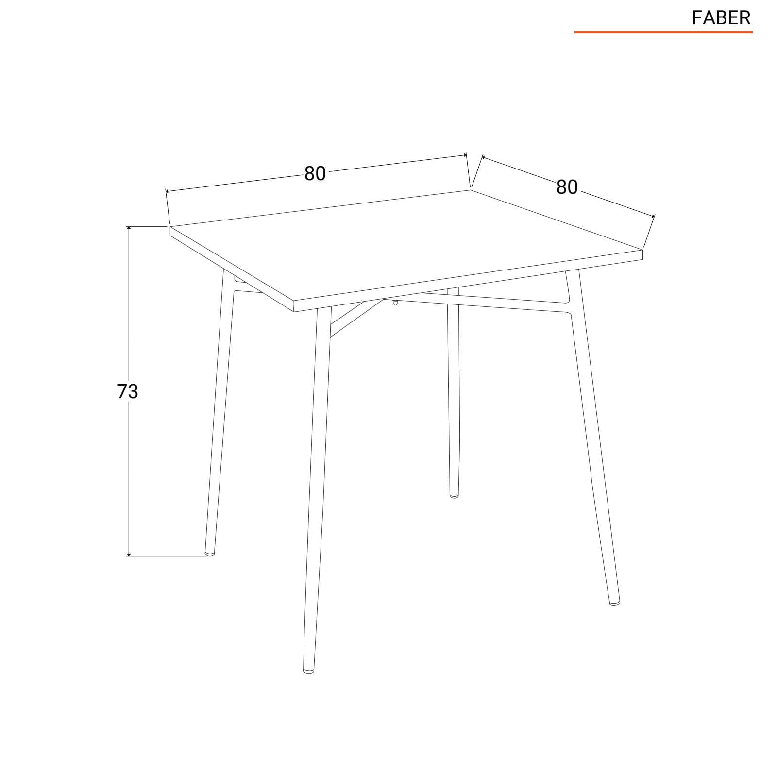 Set pranzo tavolo 80x80 cm e 4 sedie in acciaio verde oliva - Faber