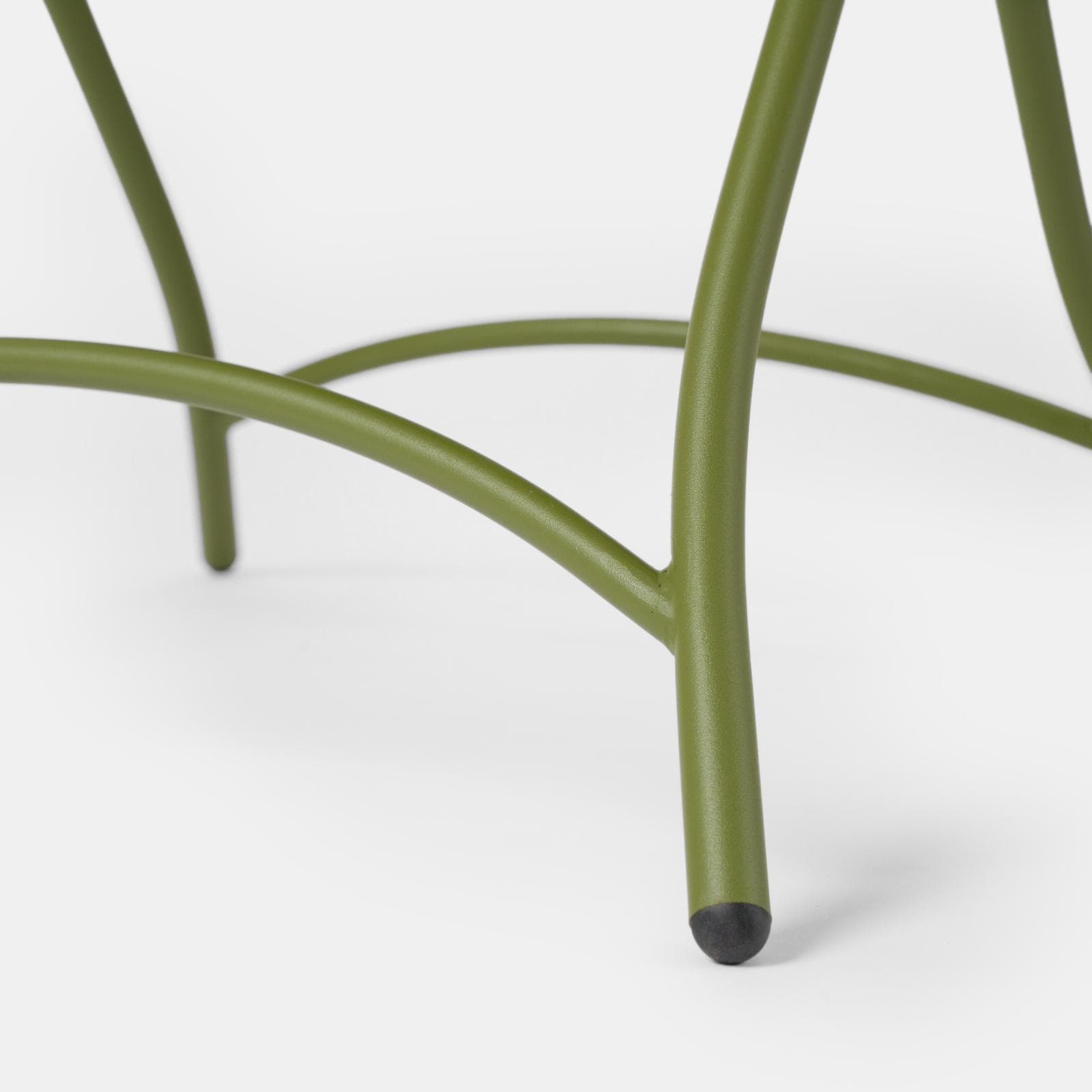Set bistrot tavolo pieghevole 60x60 cm e 2 sedie con braccioli in acciaio verde oliva - Faber
