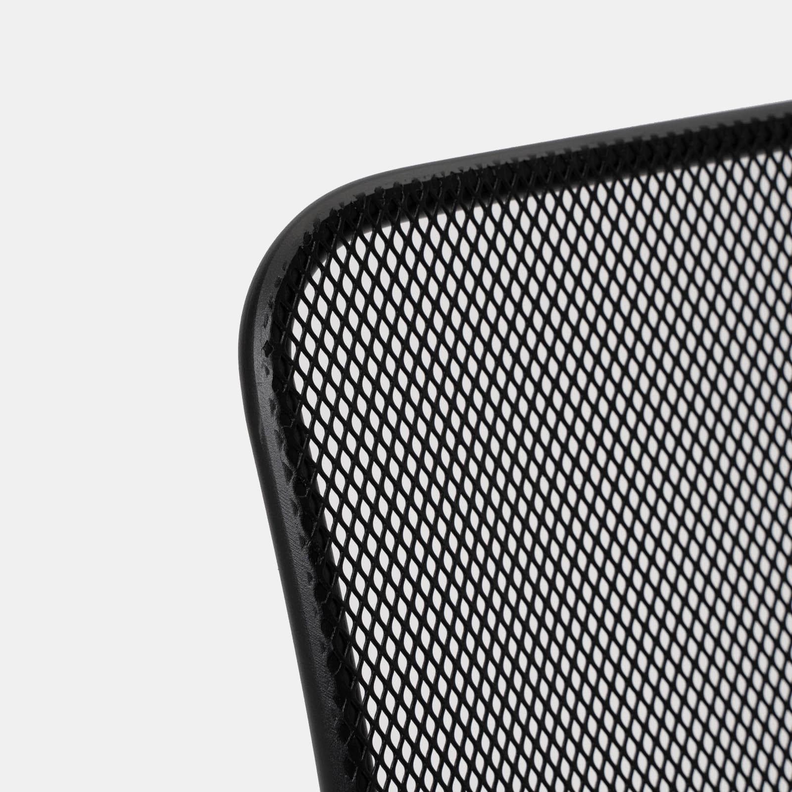 Set pranzo tavolo 80x80 cm e 4 sedie con braccioli in acciaio nero - Faber