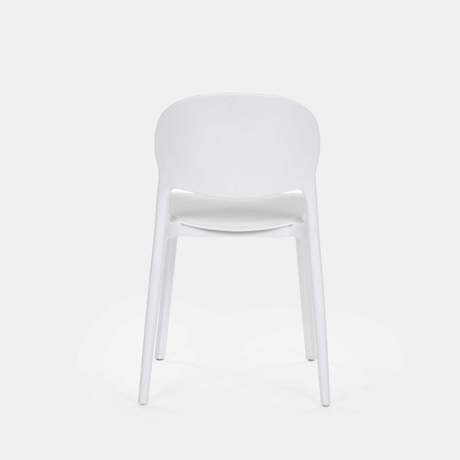 Set pranzo da giardino con tavolo 80x80 cm e 4 sedie in polipropilene bianco - Qalis