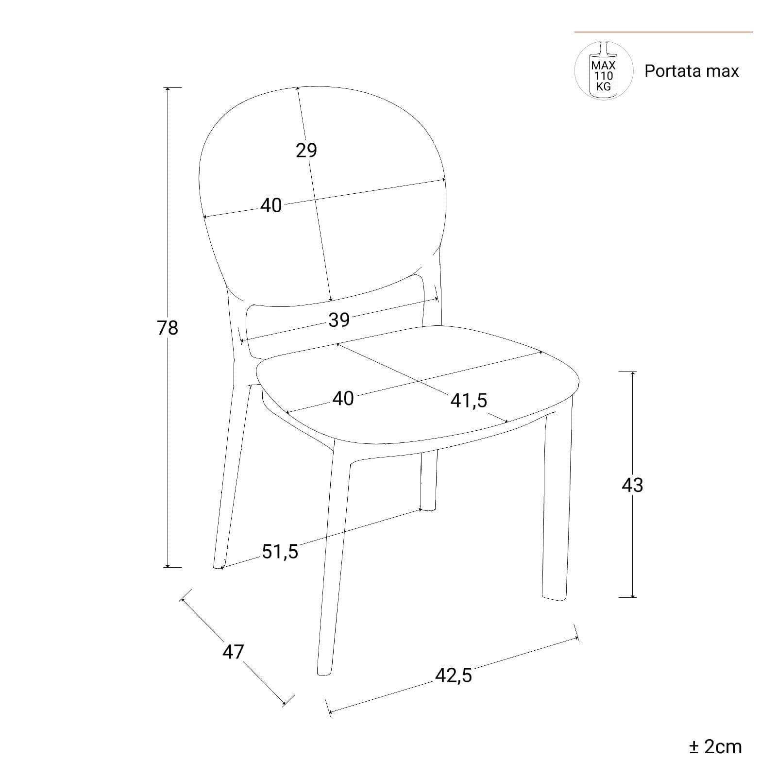 Set pranzo da giardino con tavolo 80x80 cm e 4 sedie in polipropilene bianco - Qalis