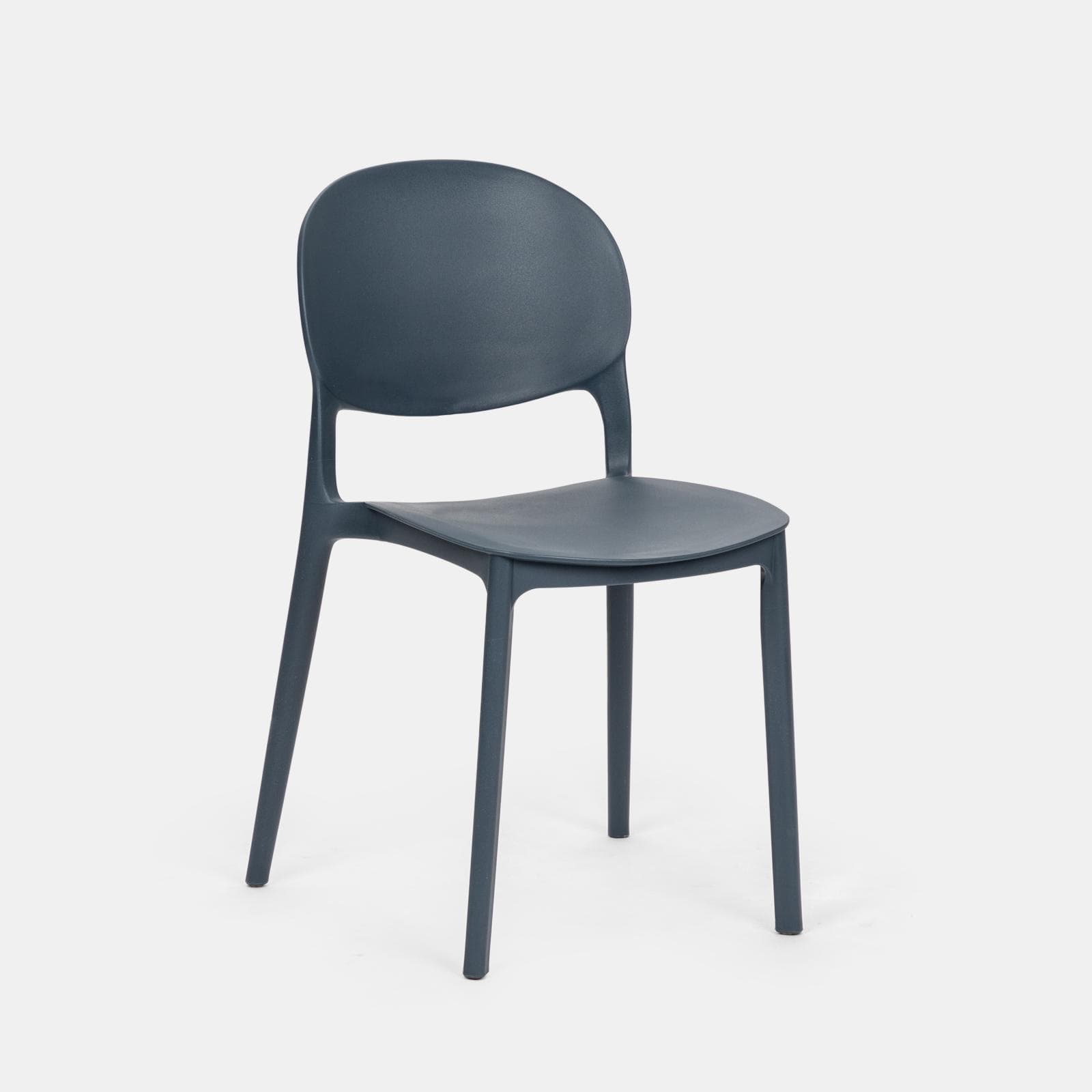 Set pranzo da giardino tavolo 80x80 cm e 4 sedie in polipropilene blu - Qalis