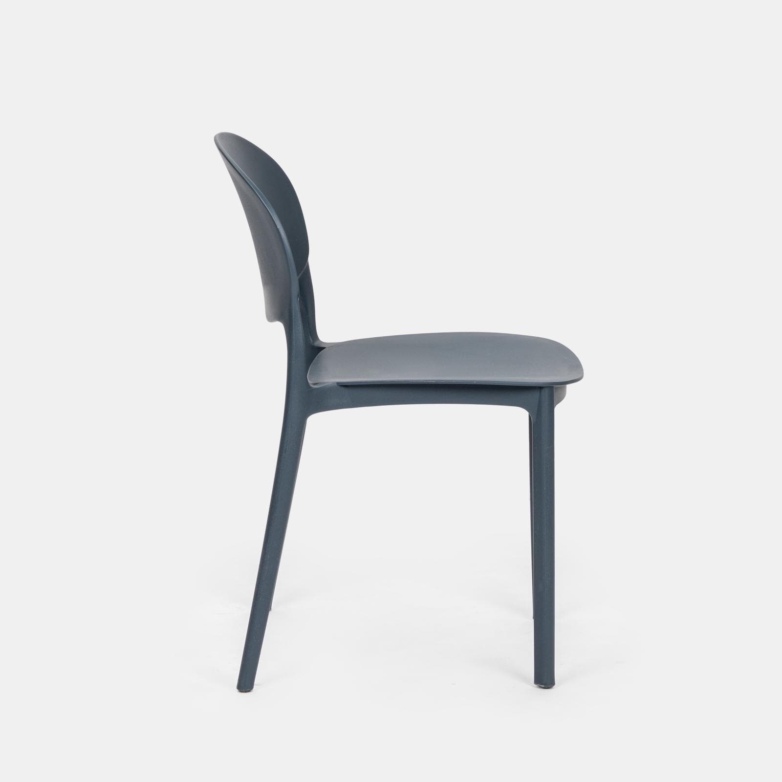 Set pranzo da giardino tavolo 80x80 cm e 4 sedie in polipropilene blu - Qalis