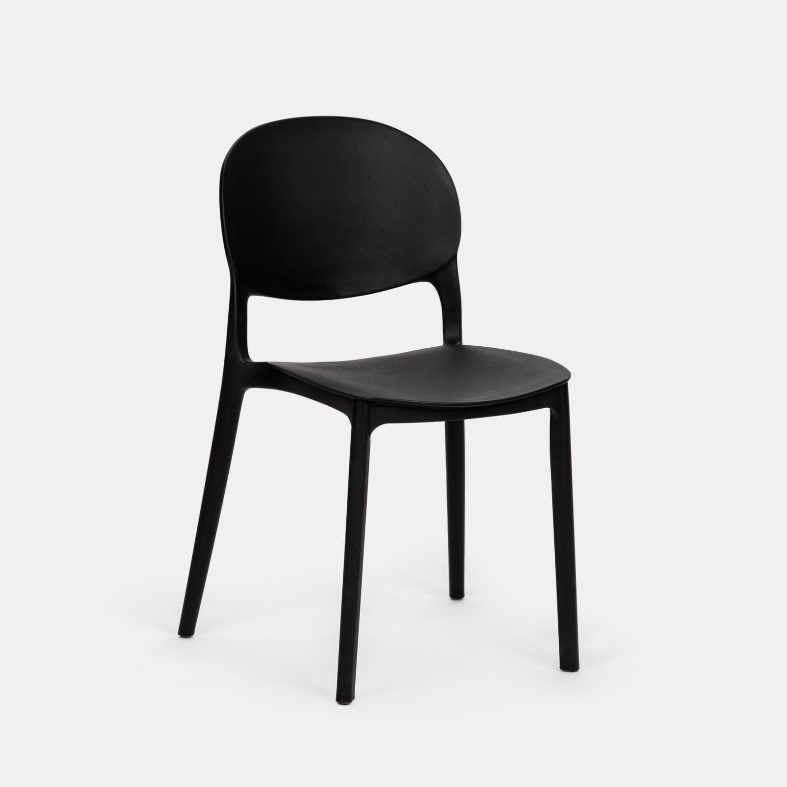 Set pranzo da giardino con tavolo 80x80 cm e 4 sedie in polipropilene nero - Qalis