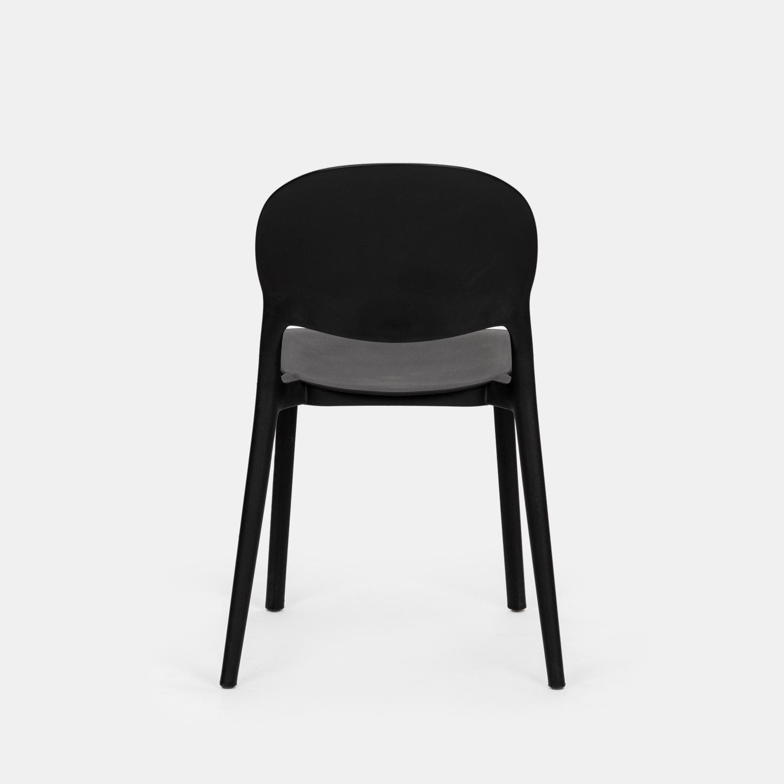 Set pranzo da giardino con tavolo 80x80 cm e 4 sedie in polipropilene nero - Qalis