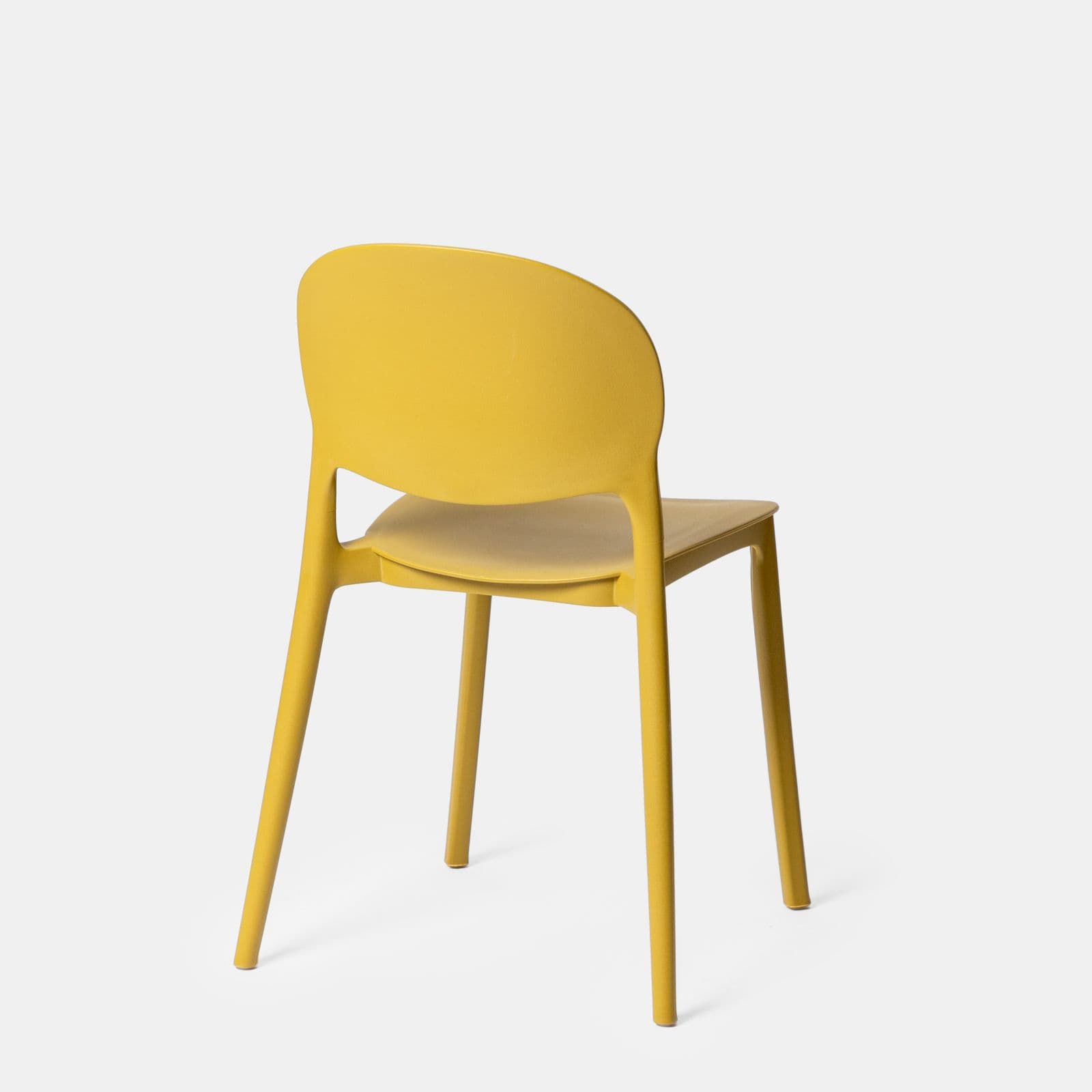 Set pranzo da giardino con tavolo 80x80 cm e 4 sedie in polipropilene senape - Qalis