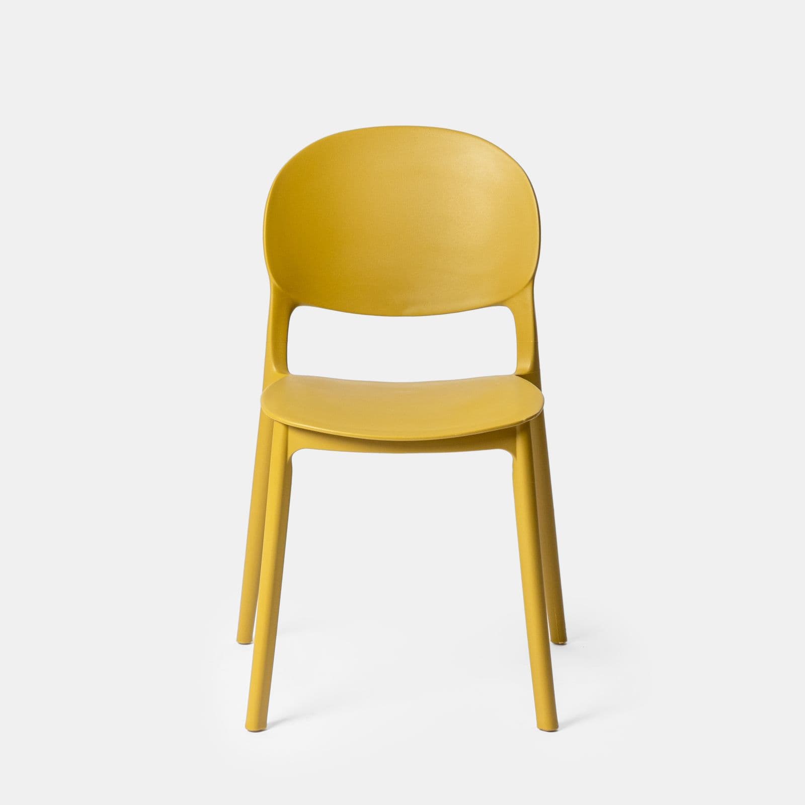 Set pranzo da giardino con tavolo 80x80 cm e 4 sedie in polipropilene senape - Qalis