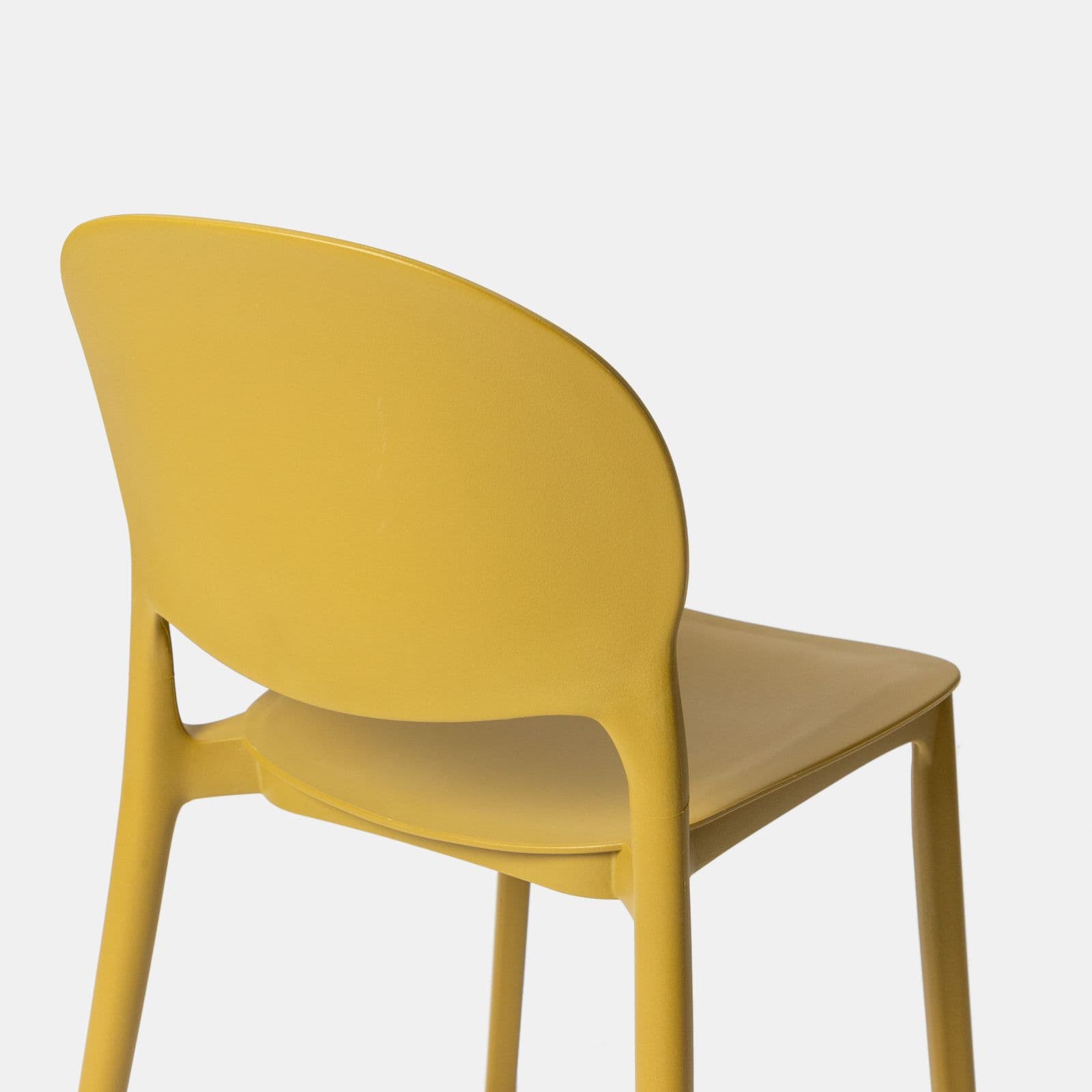 Set pranzo da giardino con tavolo 80x80 cm e 4 sedie in polipropilene senape - Qalis