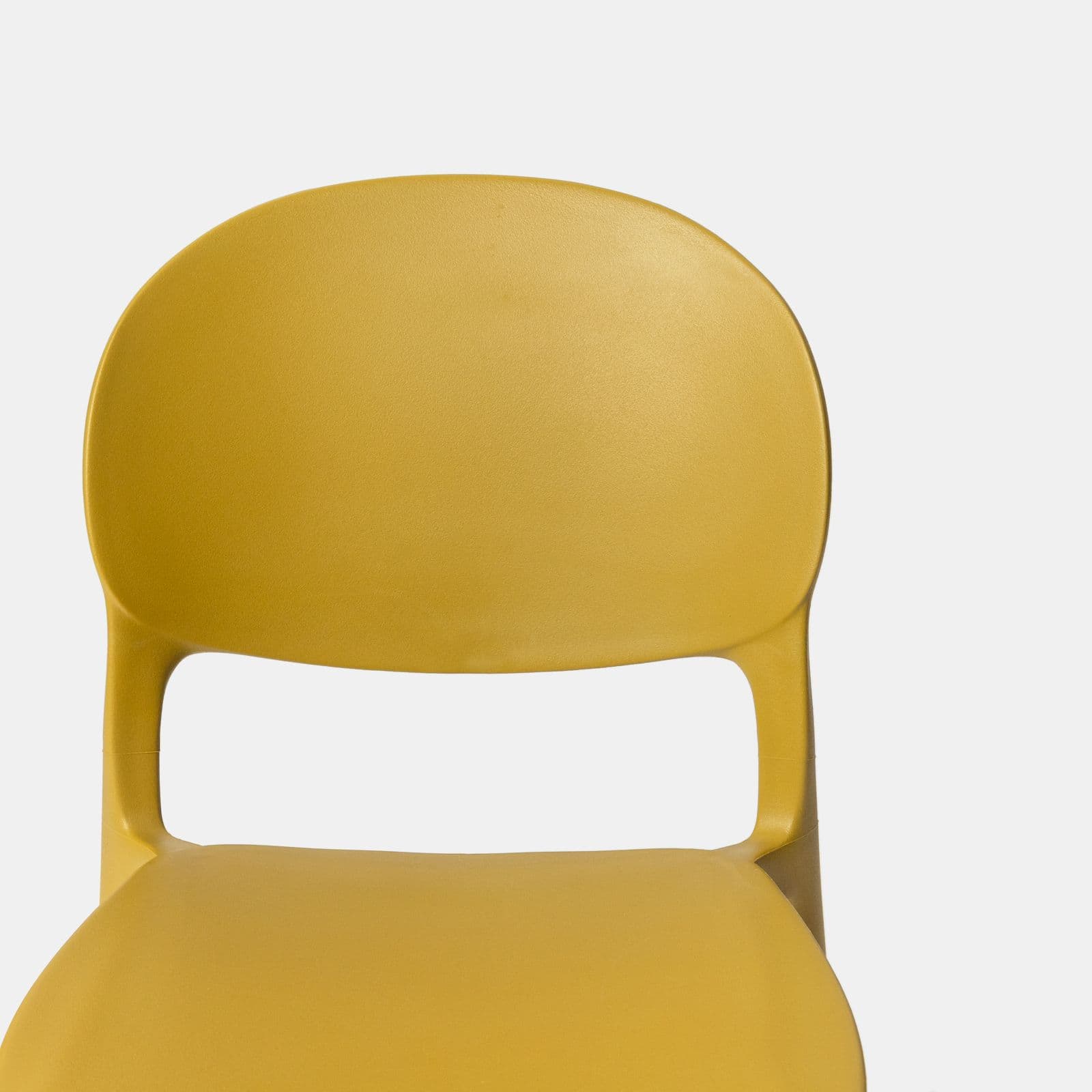 Set pranzo da giardino con tavolo 80x80 cm e 4 sedie in polipropilene senape - Qalis