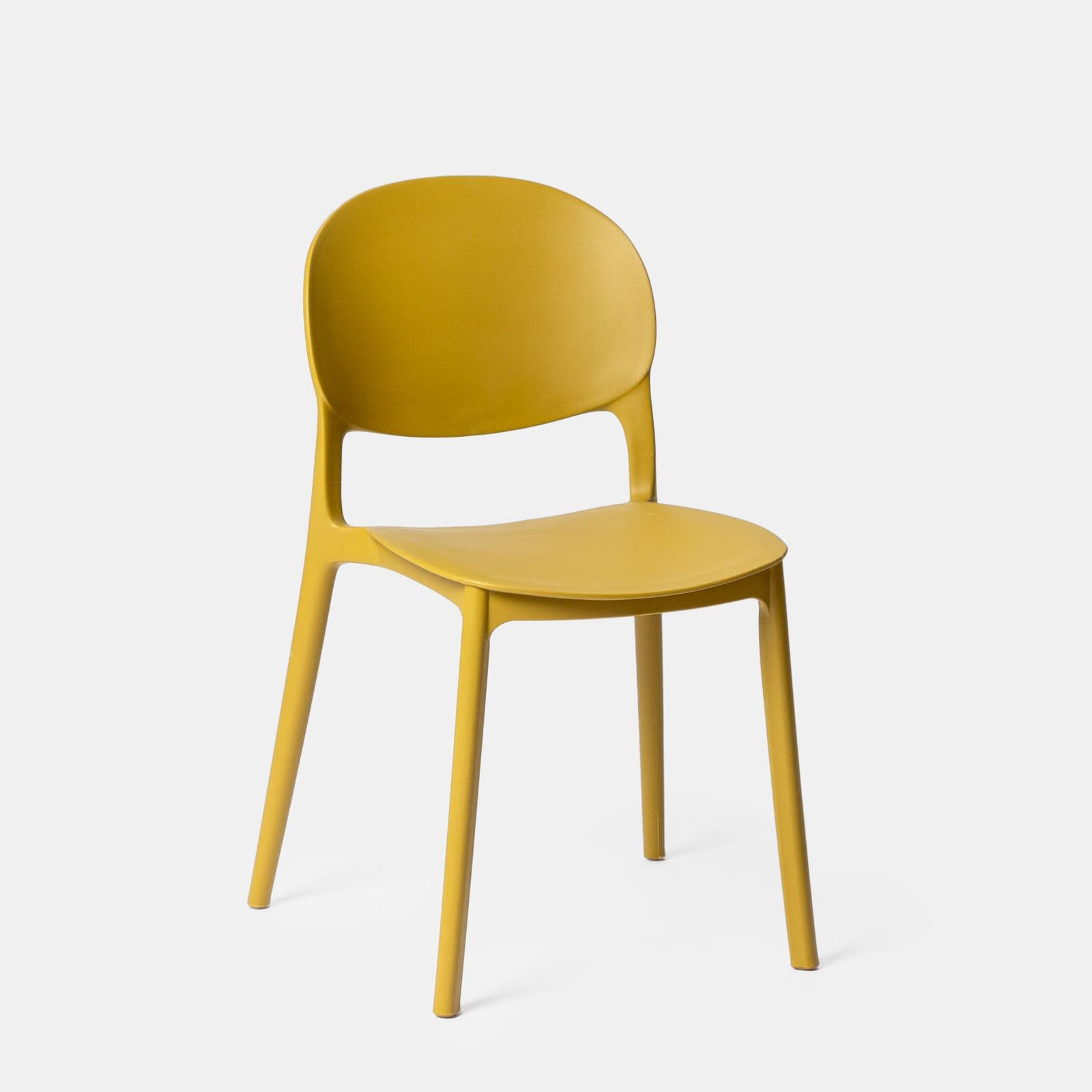 Set pranzo da giardino con tavolo 80x80 cm e 4 sedie in polipropilene senape - Qalis