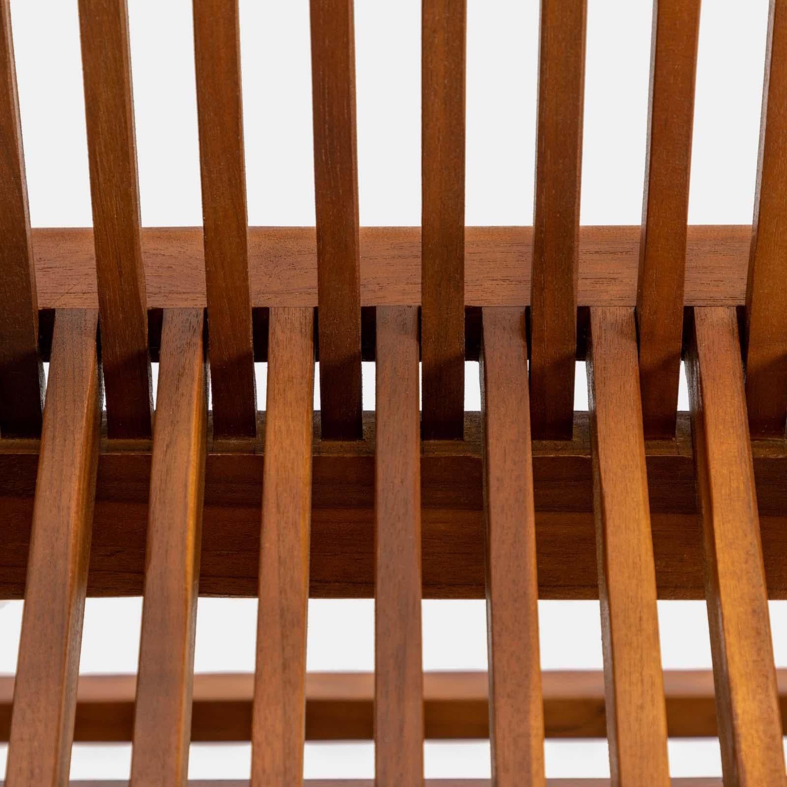 Set pranzo tavolo pieghevole 80x80 cm e 2 sedie in legno teak - Louis