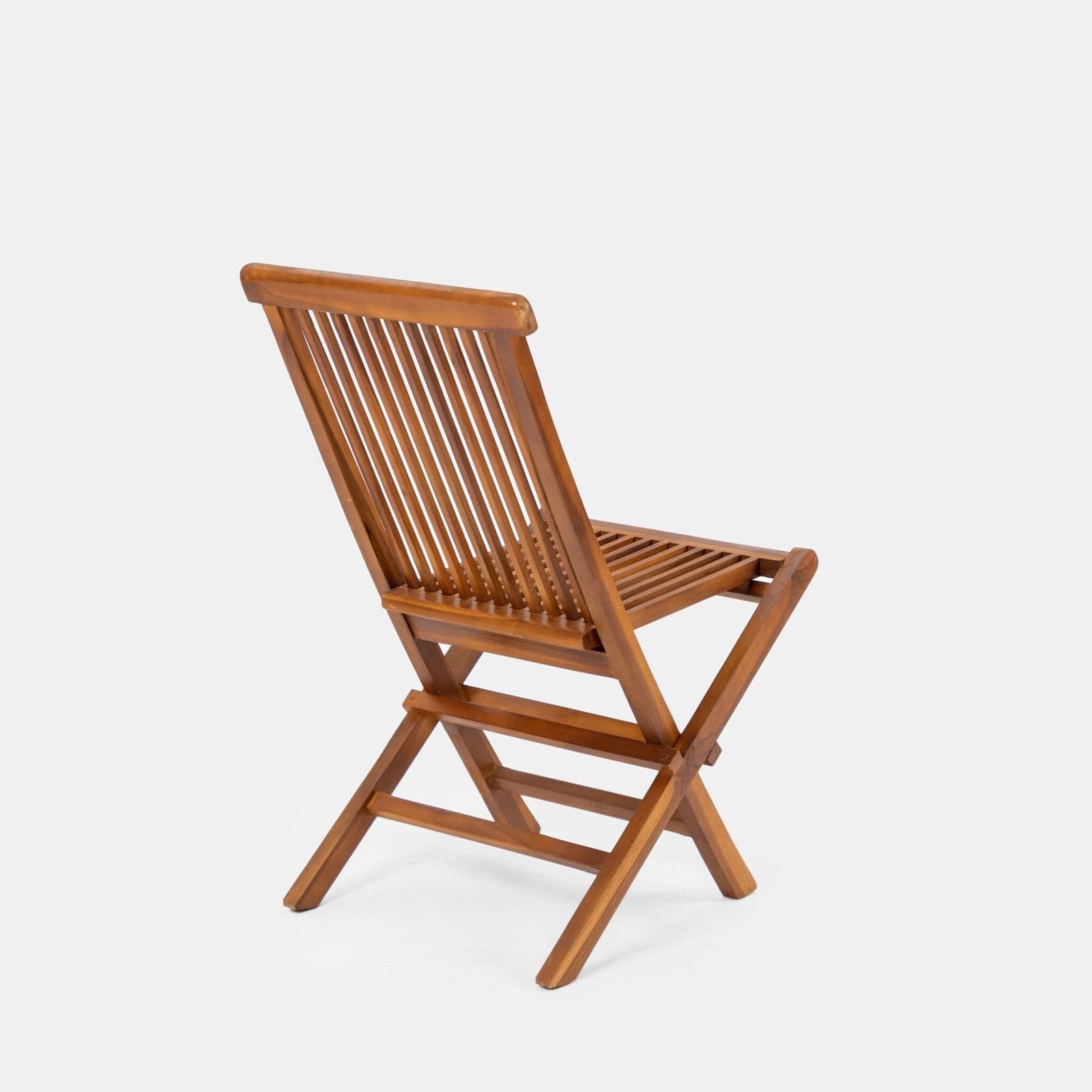 Set pranzo tavolo pieghevole 80x80 cm e 2 sedie in legno teak - Louis