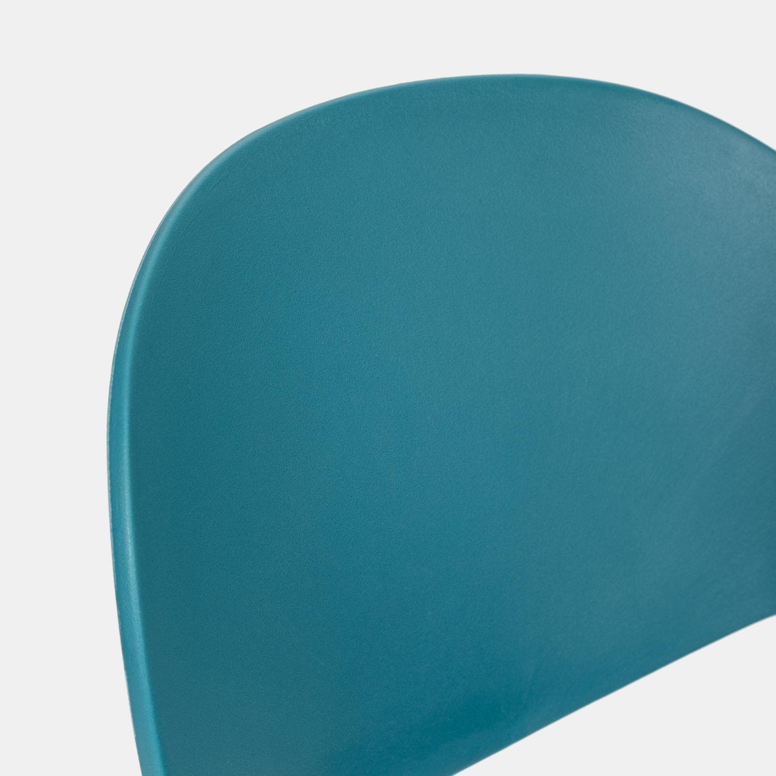 Set pranzo tavolo rotondo 100 cm e 4 sedie impilabili in polipropilene blu maldive - Tulipano
