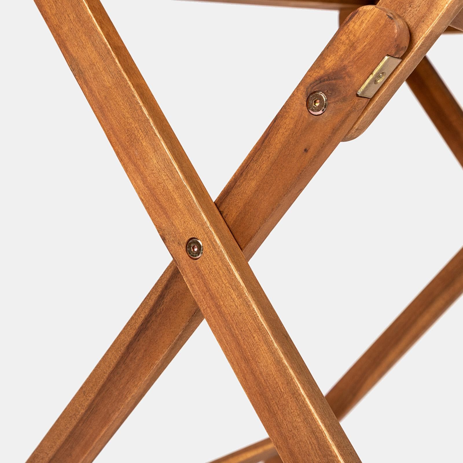 Set pranzo con tavolo rotondo 100 cm e 4 sedie con braccioli in legno di acacia - Paja