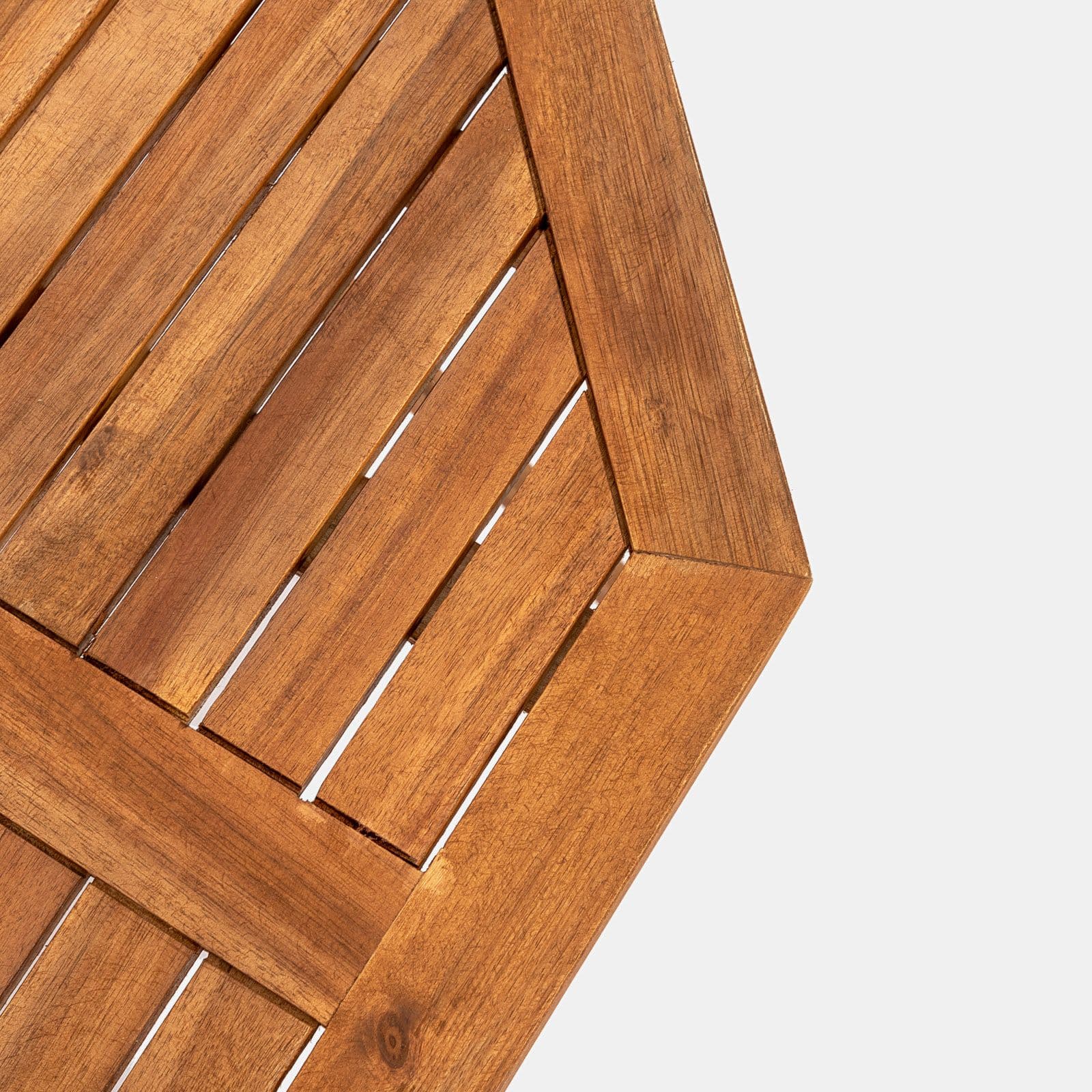 Set pranzo tavolo rotondo 100 cm e 4 sedie con braccioli regolabili in legno di acacia - Paja