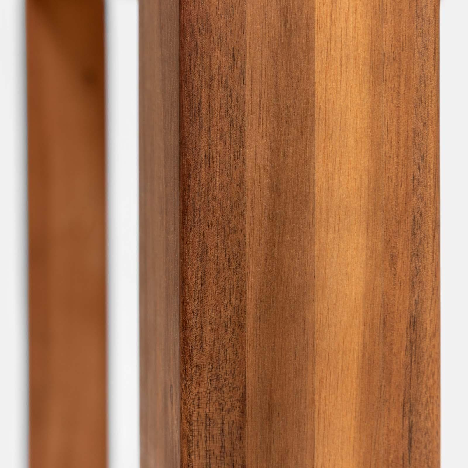Set pranzo tavolo 160x80 cm e 4 sedie con braccioli in legno di acacia - Paja