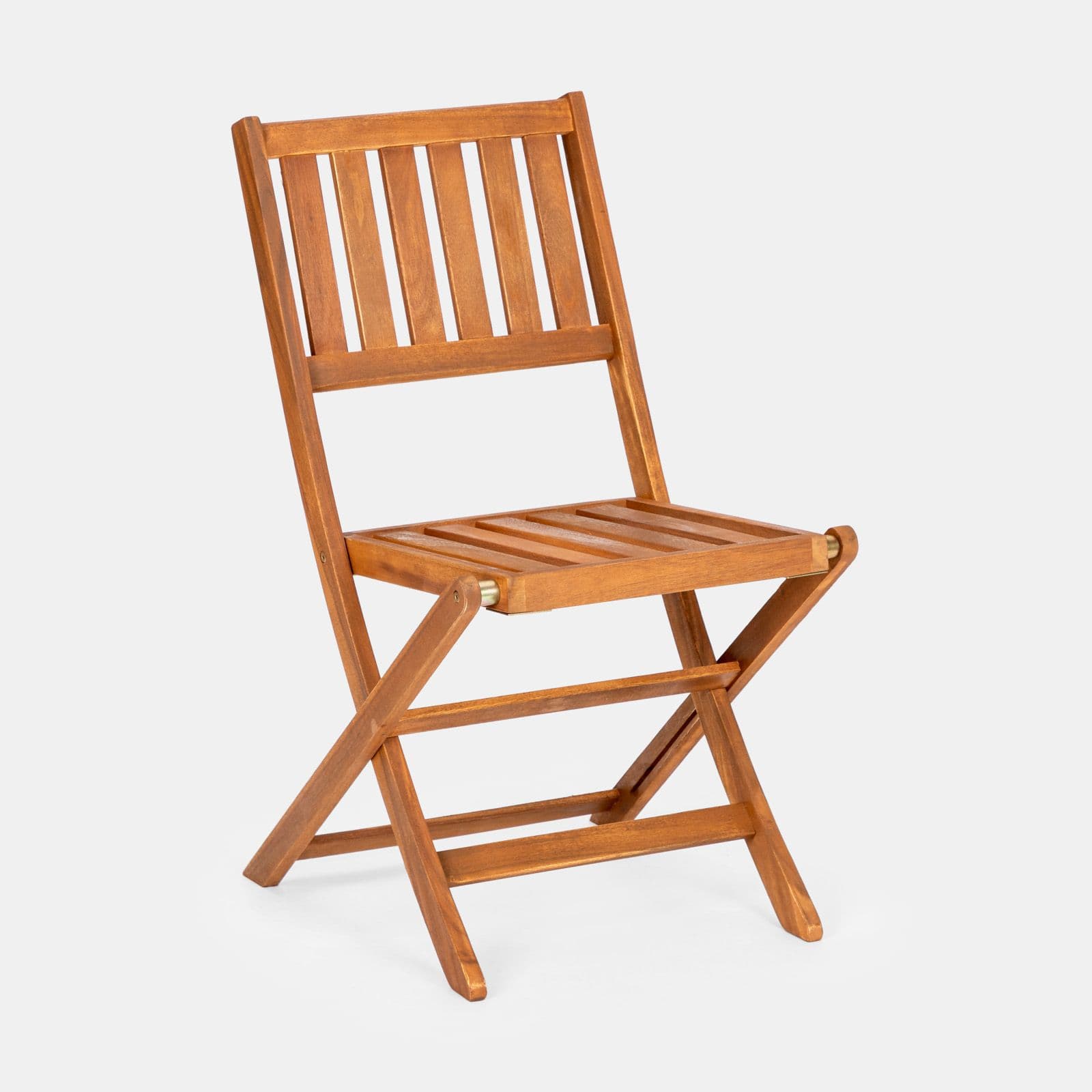 Set bistrot tavolo 60x60 cm e 2 sedie pieghevoli in legno d'acacia - Paja