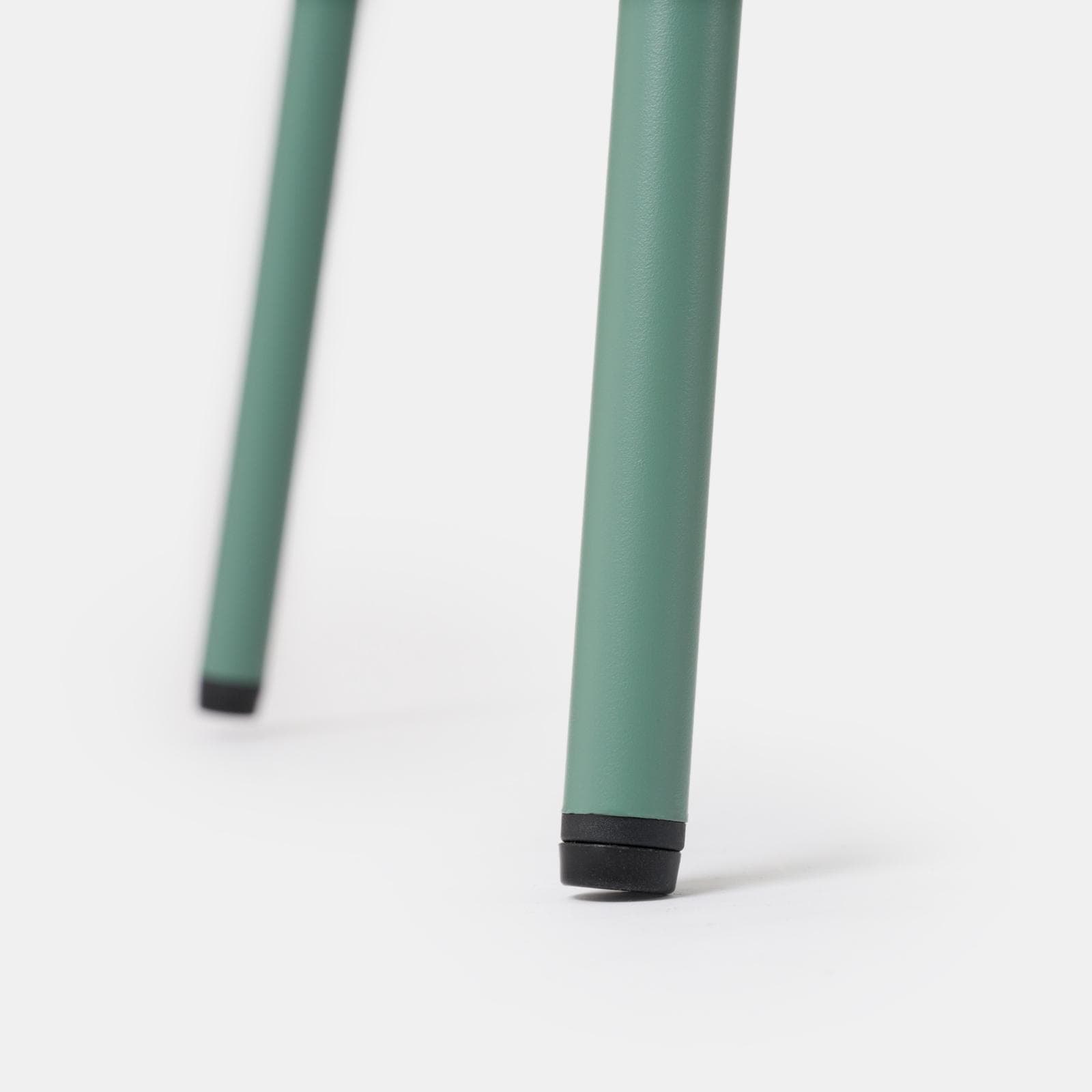 Set pranzo tavolo 80x80 cm e 4 sedie in acciaio verde marino- Faber