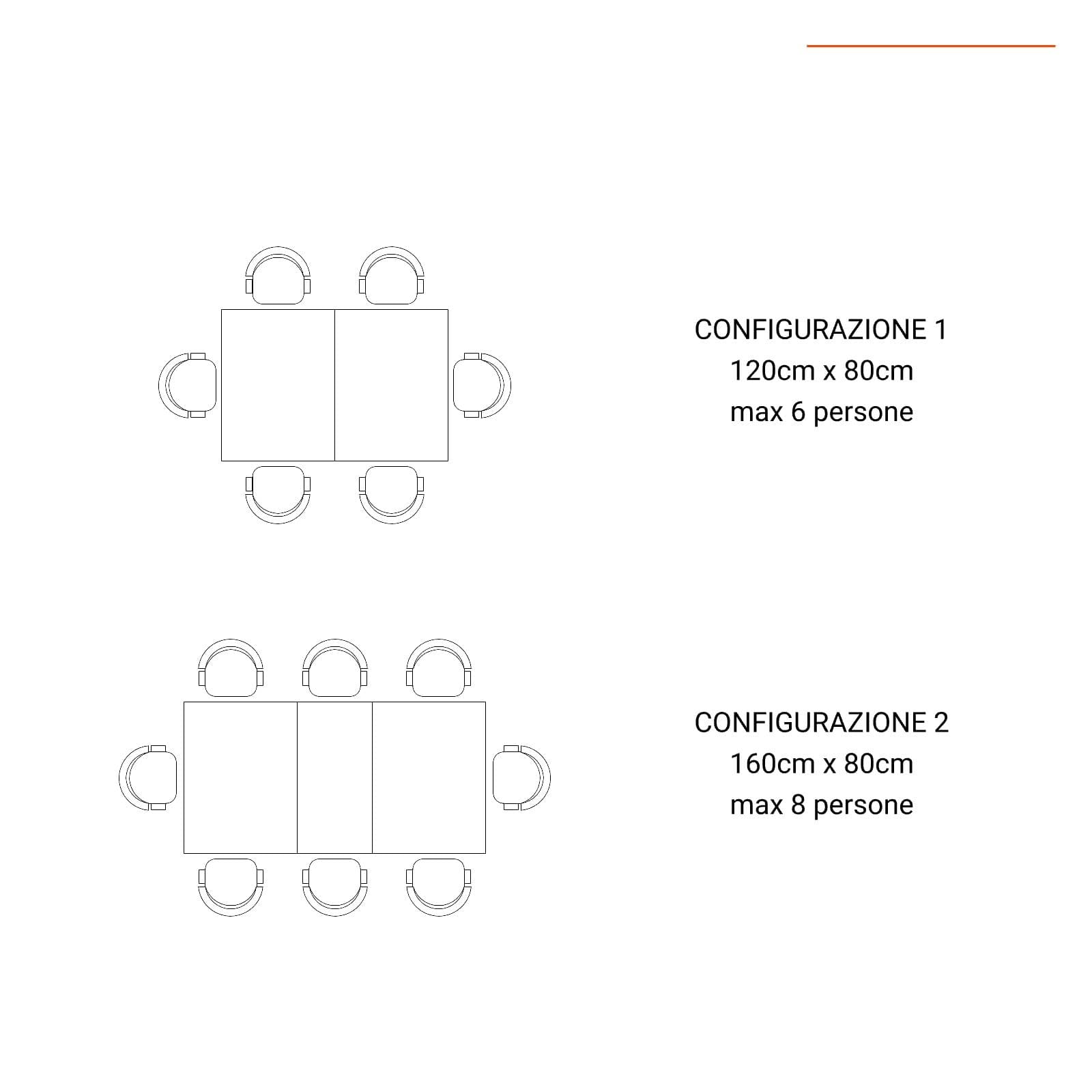 Set pranzo tavolo allungabile pieghevole 120/160x80 cm e 4 sedie in legno di acacia - Paja