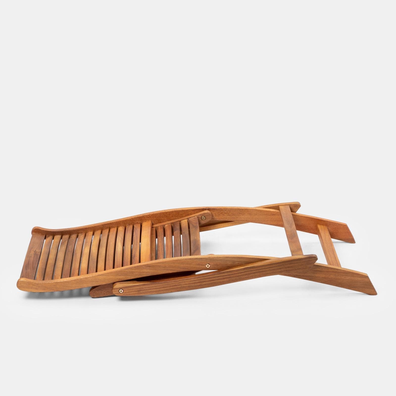 Set pranzo tavolo rotondo 110 cm e 4 sedie pieghevoli in legno di acacia - Paja
