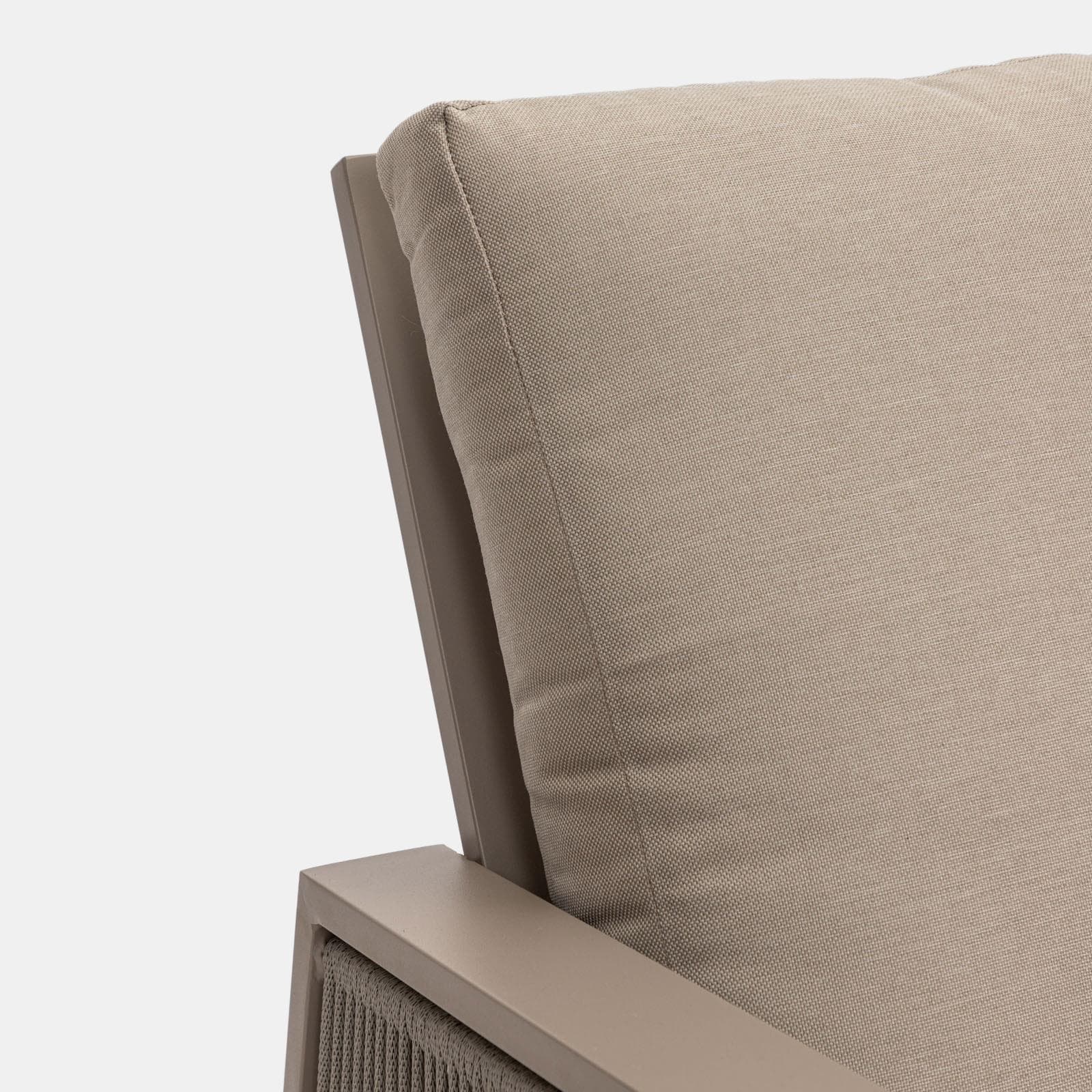 Set relax da esterni 5 posti tortora con cuscini tortora - Calliope