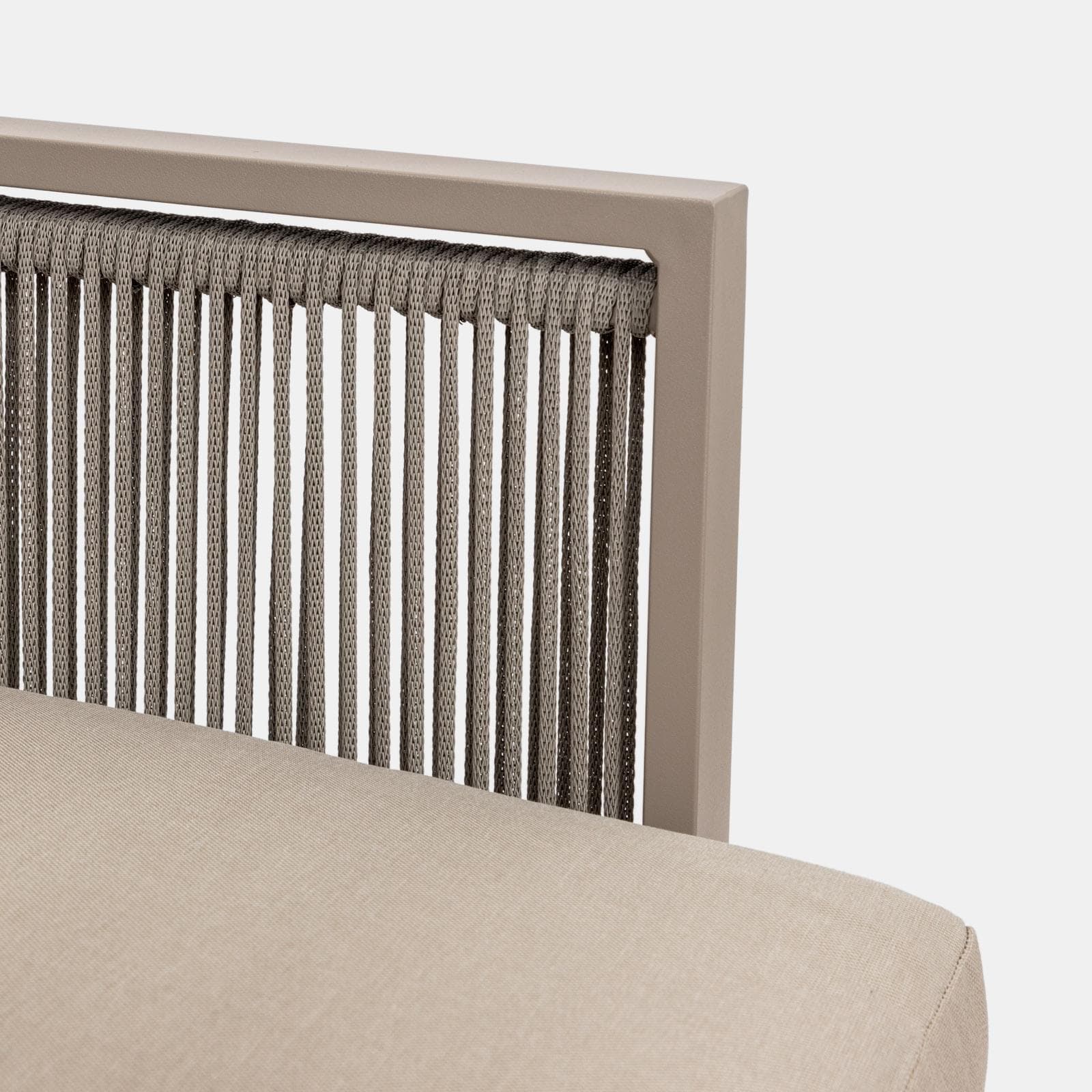 Set relax da esterni 5 posti tortora con cuscini tortora - Calliope