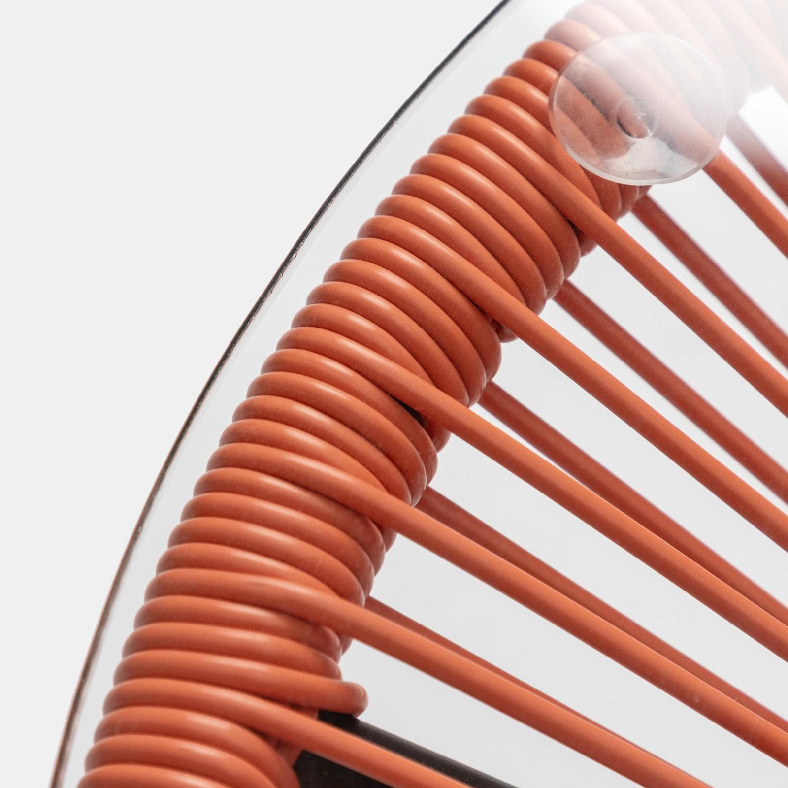 Set relax da salotto con 2 poltrone e tavolino rotondo 50 cm in acciaio e corda arancione - Kalimba