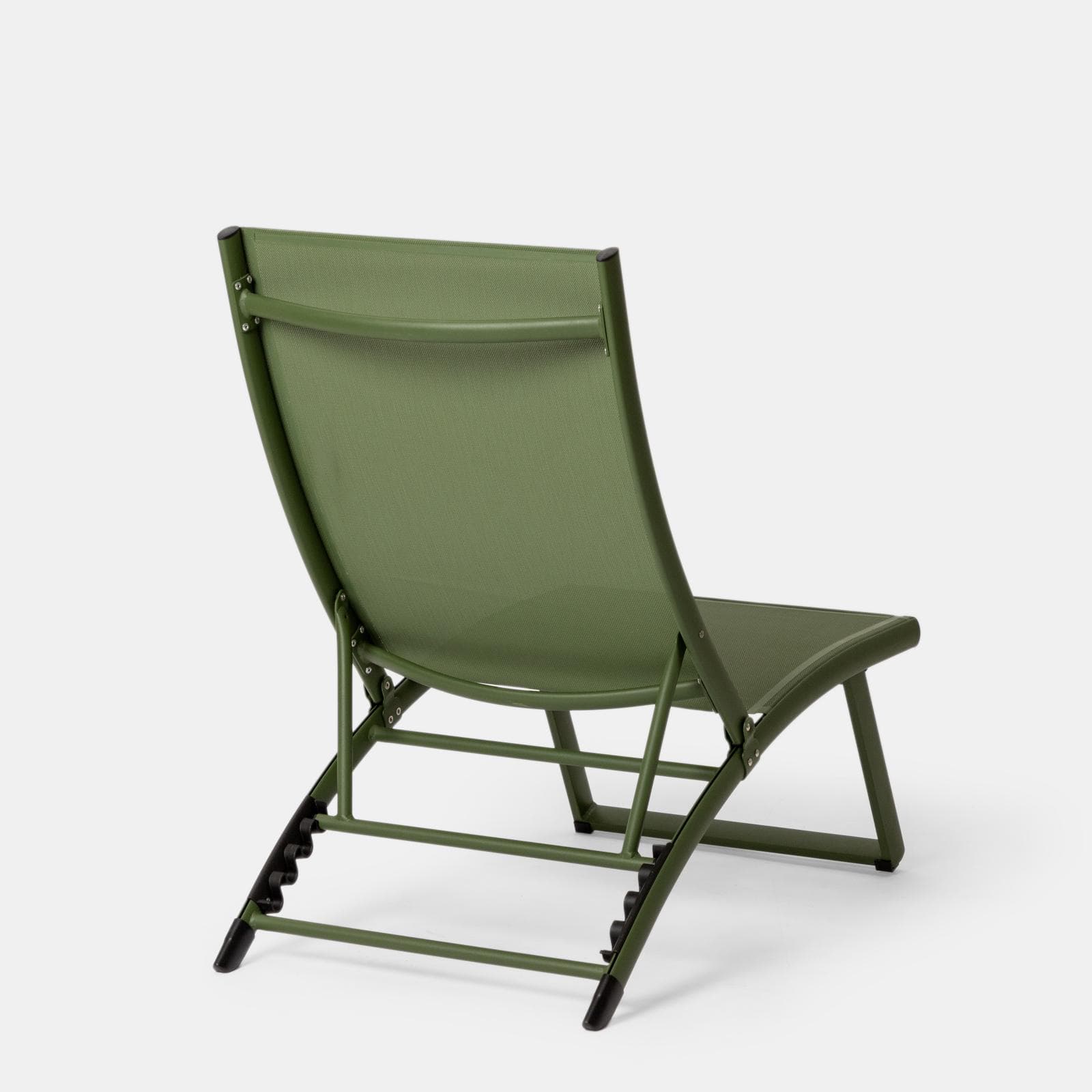 Set relax due poltrone in textilene e tavolino da caffè 44x43 cm in alluminio verde foresta - Jonit