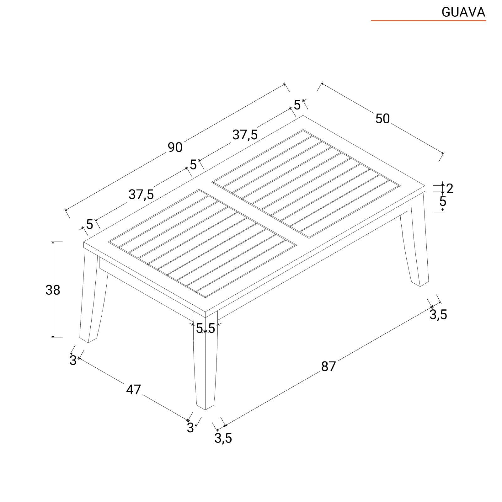 Set relax in polyrattan grigio e legno di acacia con cuscini - Guava