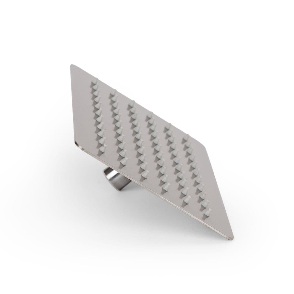 Set soffione ultraslim 25x15 cm con braccio doccia a gomito 35 cm spazzolato