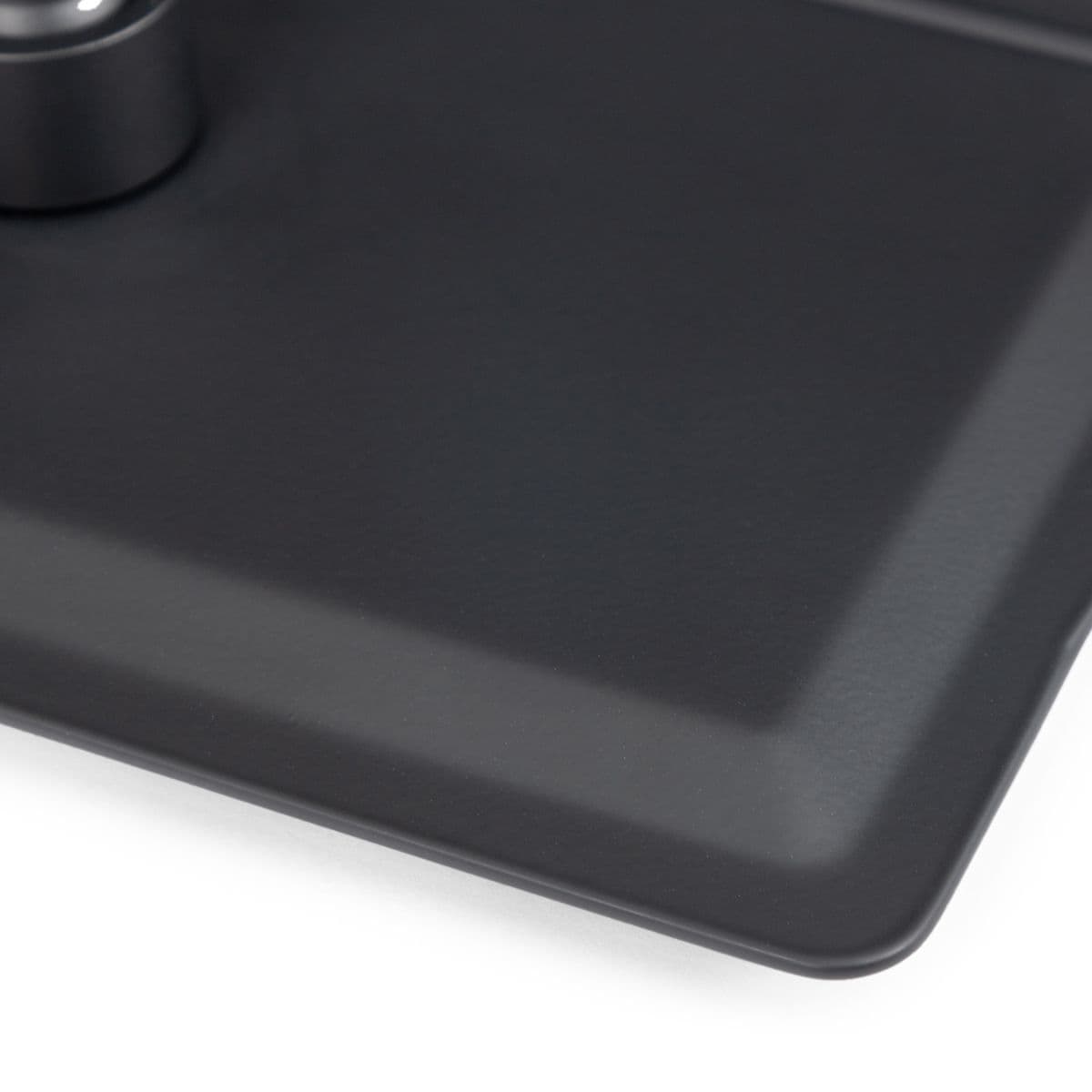 Set soffione ultraslim 25x15 cm con braccio doccia a gomito 35 cm nero opaco