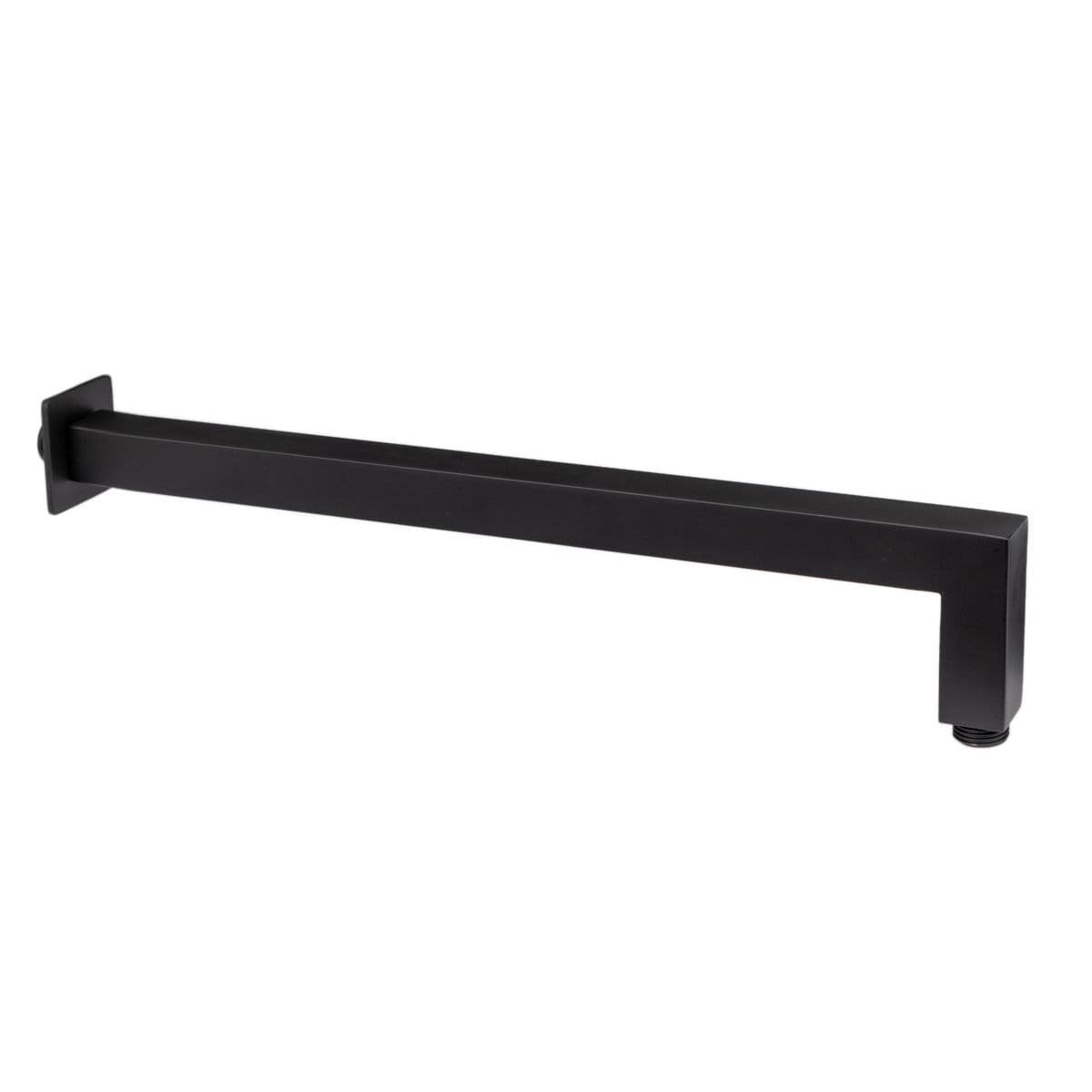 Set soffione ultraslim 30x30 cm con braccio doccia a gomito 40 cm nero opaco
