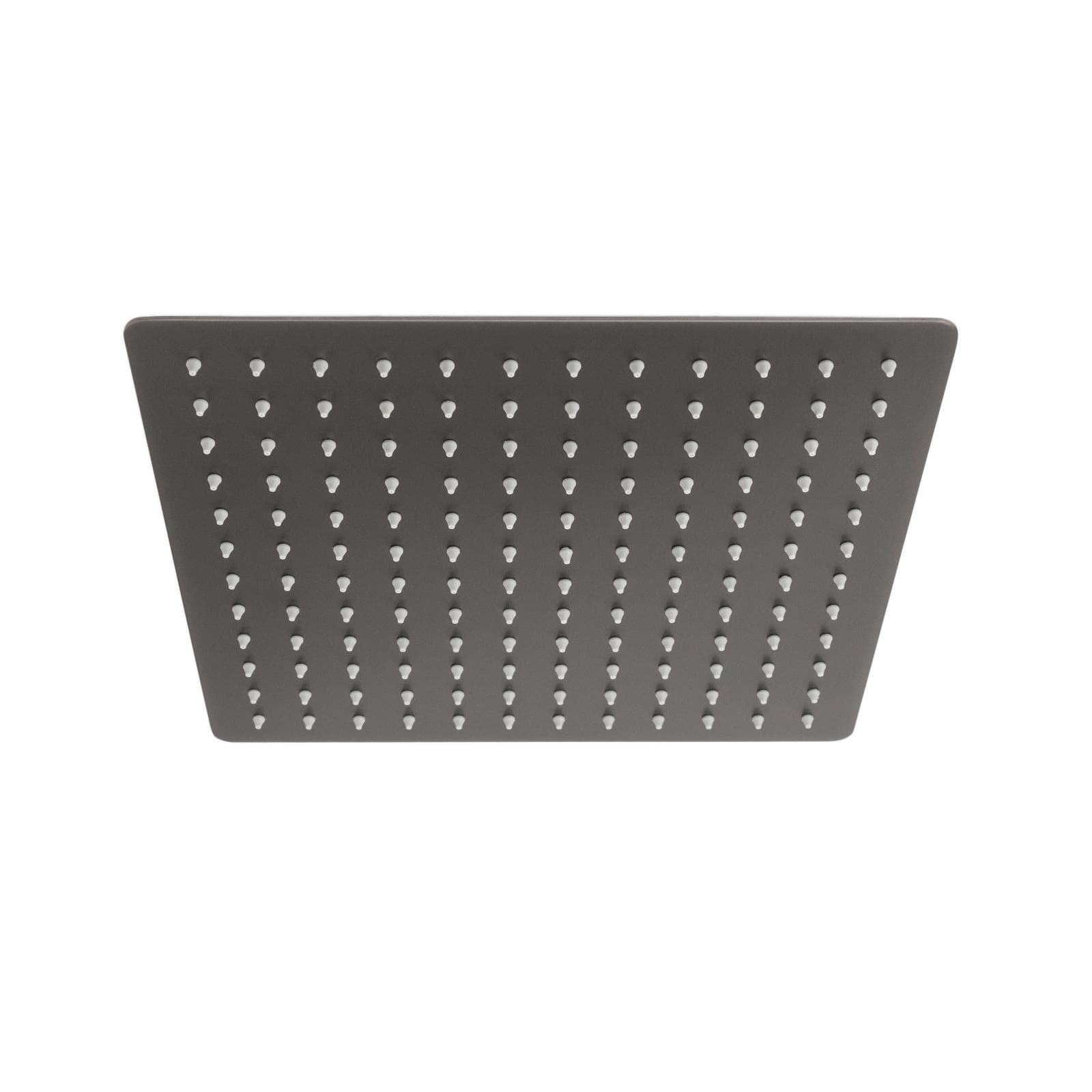 Set soffione ultraslim 30x30 cm con braccio doccia quadrato 40 cm nero spazzolato
