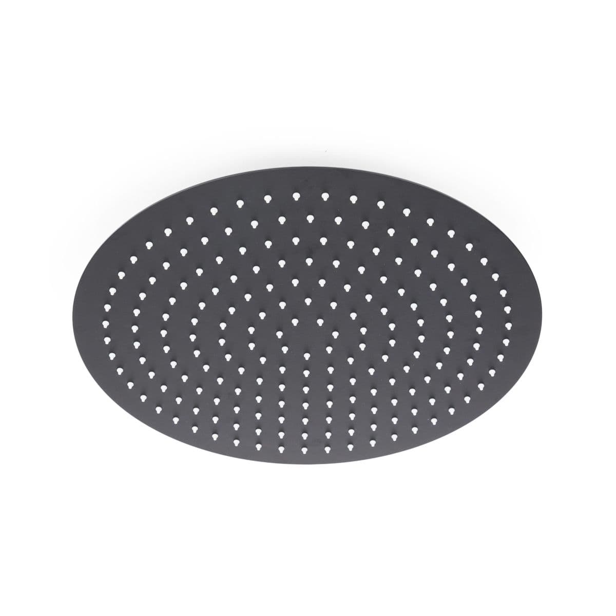 Set soffione ultraslim 40 cm con braccio doccia 35 cm nero opaco