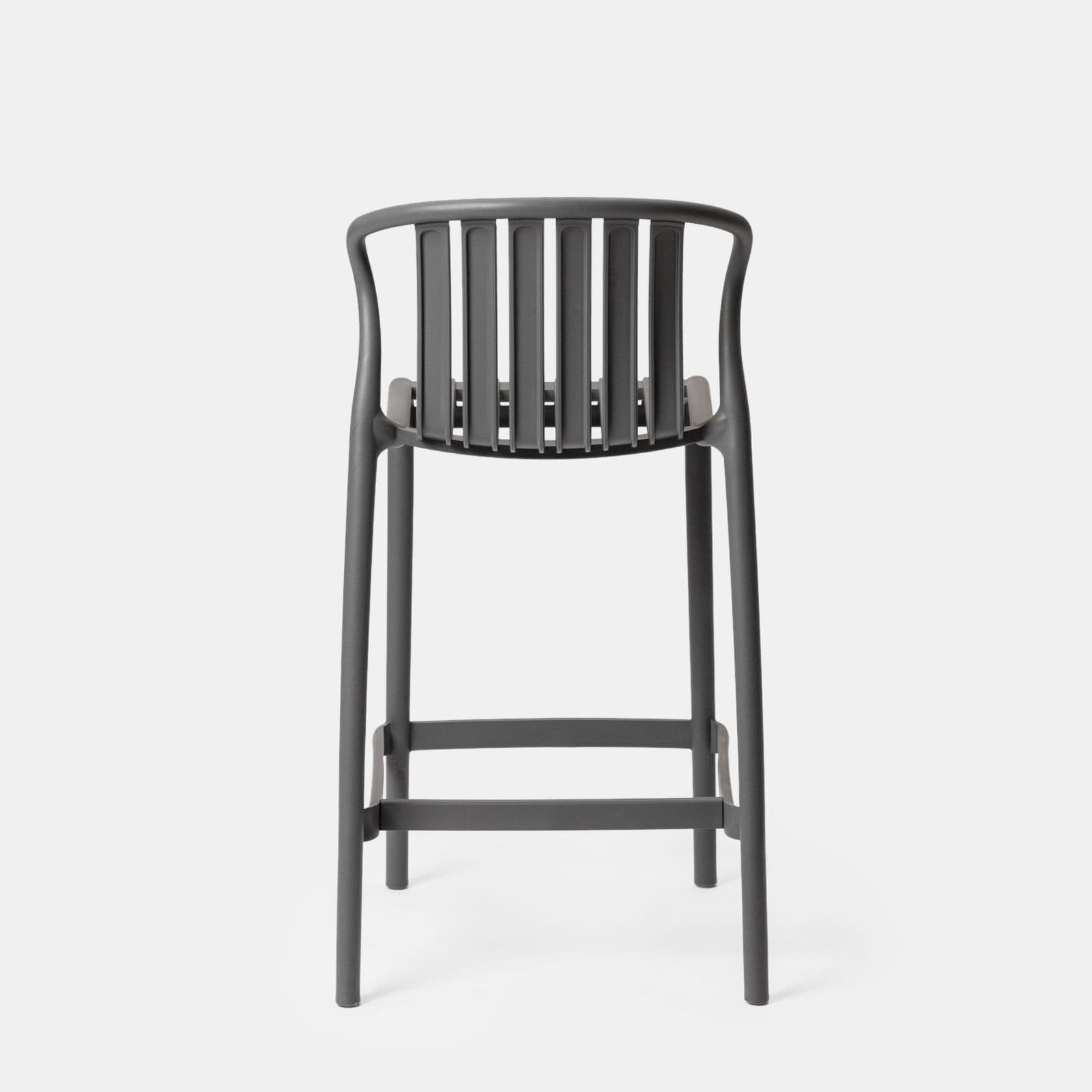Sgabello in polipropilene grigio - Nesturya