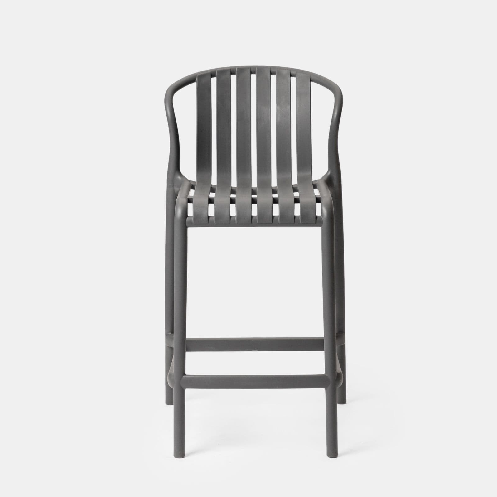 Sgabello in polipropilene grigio - Nesturya